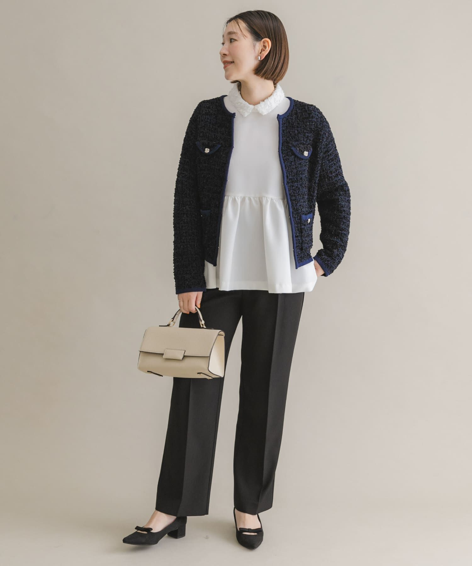 URBAN RESEARCH ROSSO「F by ROSSO　ツイードニットカーディガン」|カーディガン|