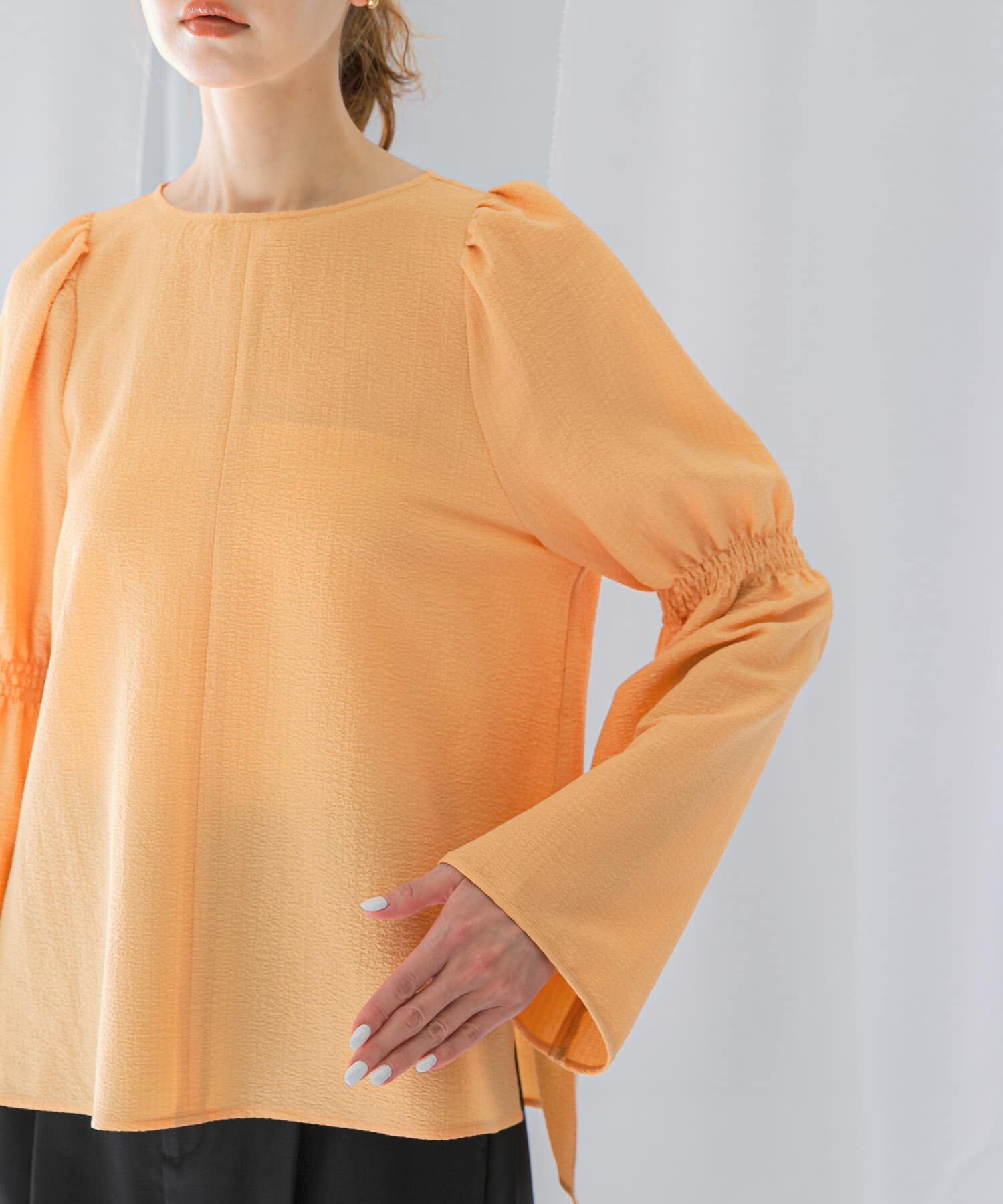 URBAN RESEARCH ROSSO「シャーリングベルスリーブブラウス」|シャツ・ブラウス|