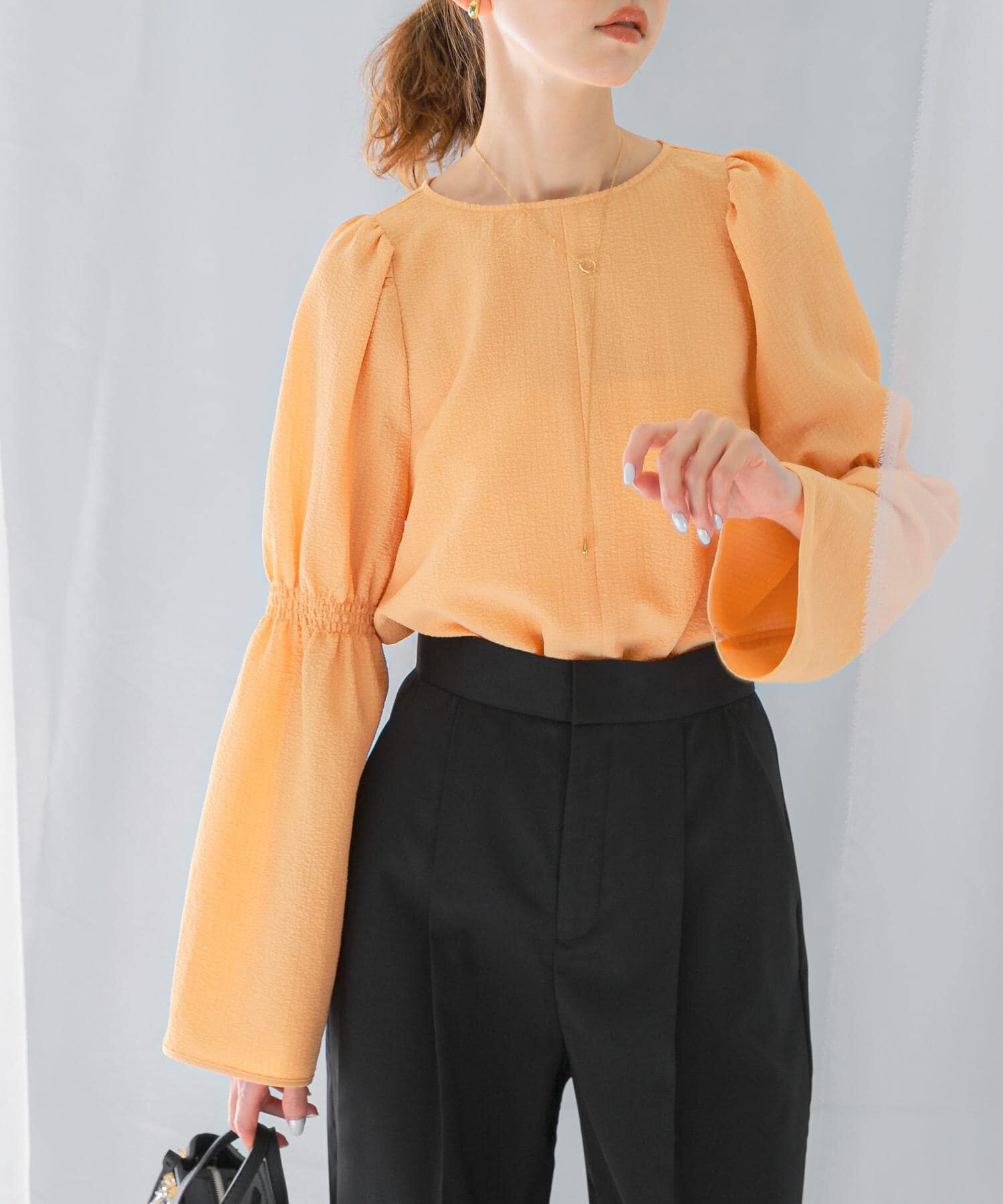 URBAN RESEARCH ROSSO「シャーリングベルスリーブブラウス」|シャツ・ブラウス|