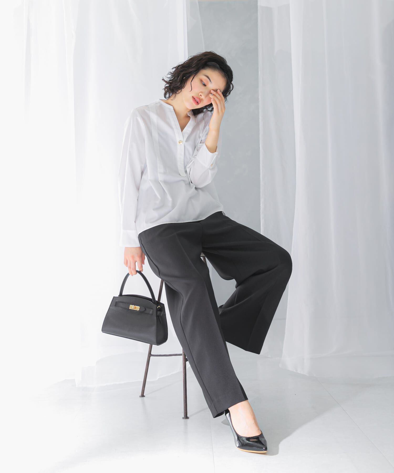 URBAN RESEARCH ROSSO「ウォッシャブルデザインシャツブラウス」|シャツ・ブラウス|