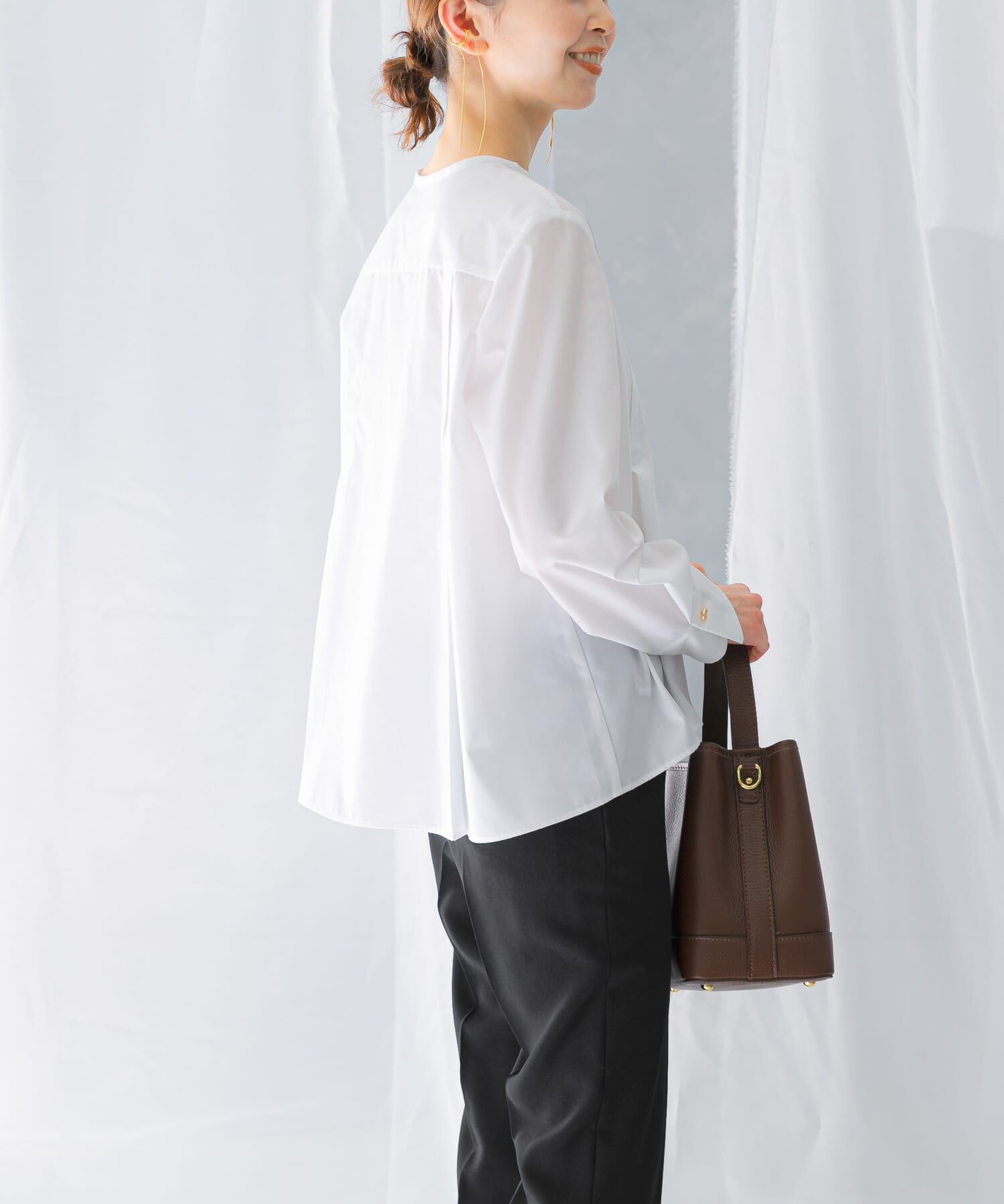 URBAN RESEARCH ROSSO「ウォッシャブルデザインシャツブラウス」|シャツ・ブラウス|