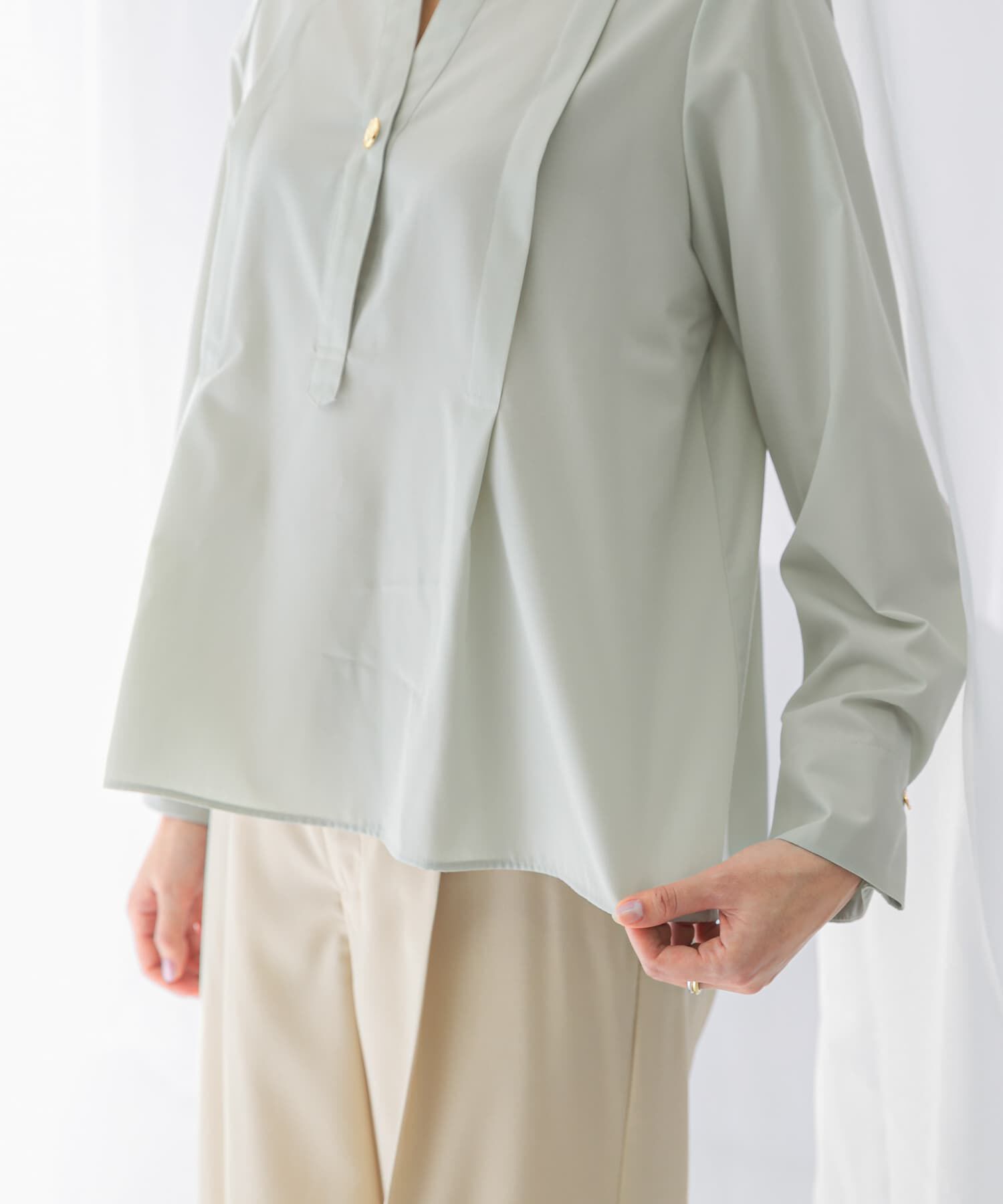 URBAN RESEARCH ROSSO「ウォッシャブルデザインシャツブラウス」|シャツ・ブラウス|