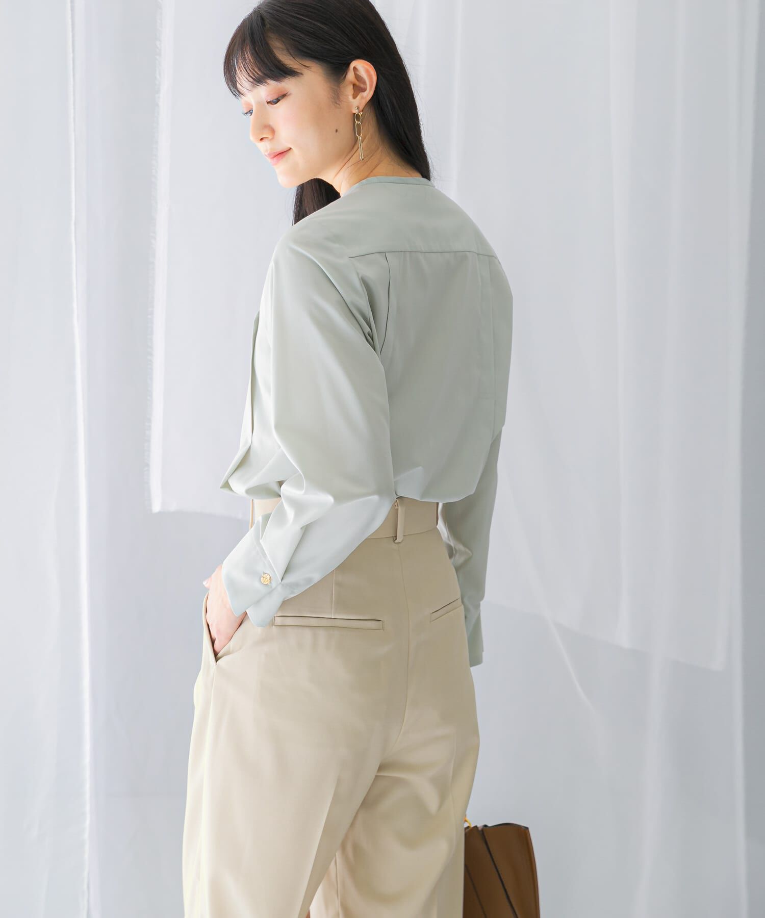 URBAN RESEARCH ROSSO「ウォッシャブルデザインシャツブラウス」|シャツ・ブラウス|