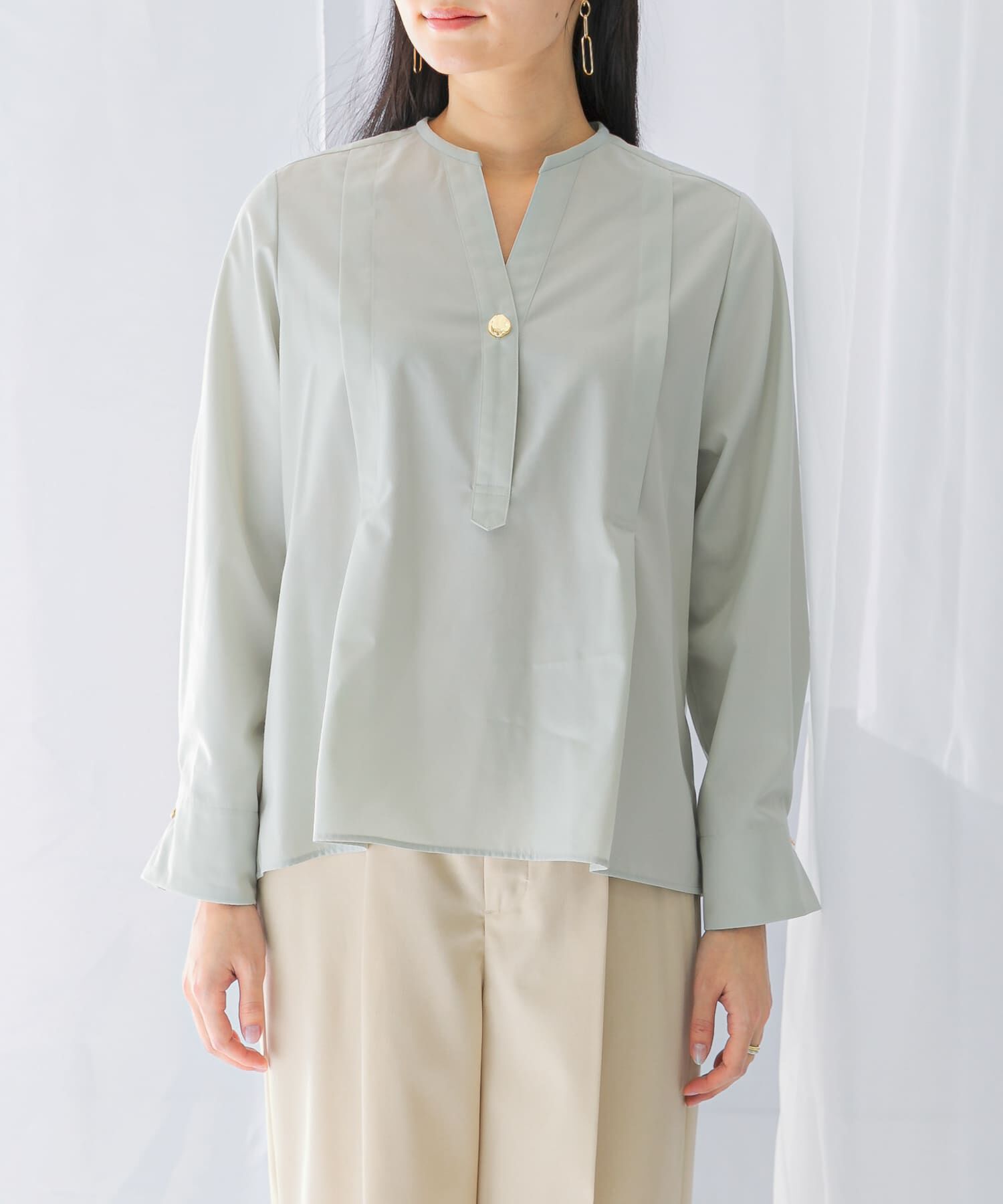 URBAN RESEARCH ROSSO「ウォッシャブルデザインシャツブラウス」|シャツ・ブラウス|