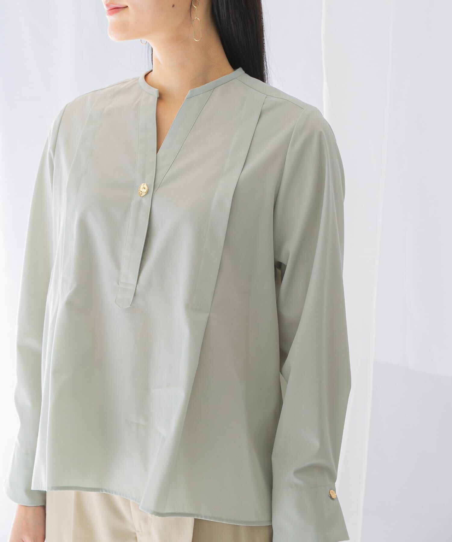 URBAN RESEARCH ROSSO「ウォッシャブルデザインシャツブラウス」|シャツ・ブラウス|