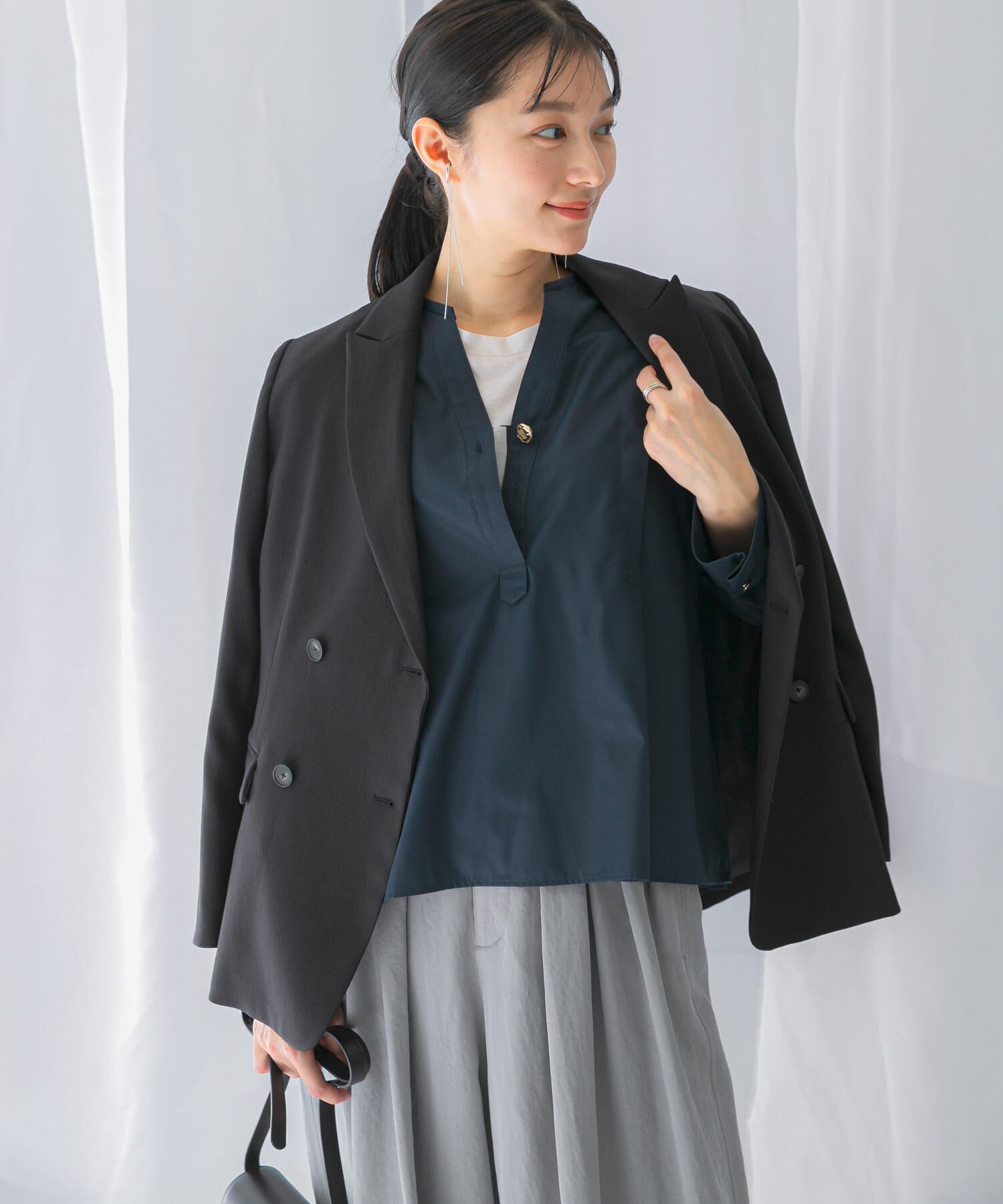 URBAN RESEARCH ROSSO「ウォッシャブルデザインシャツブラウス」|シャツ・ブラウス|