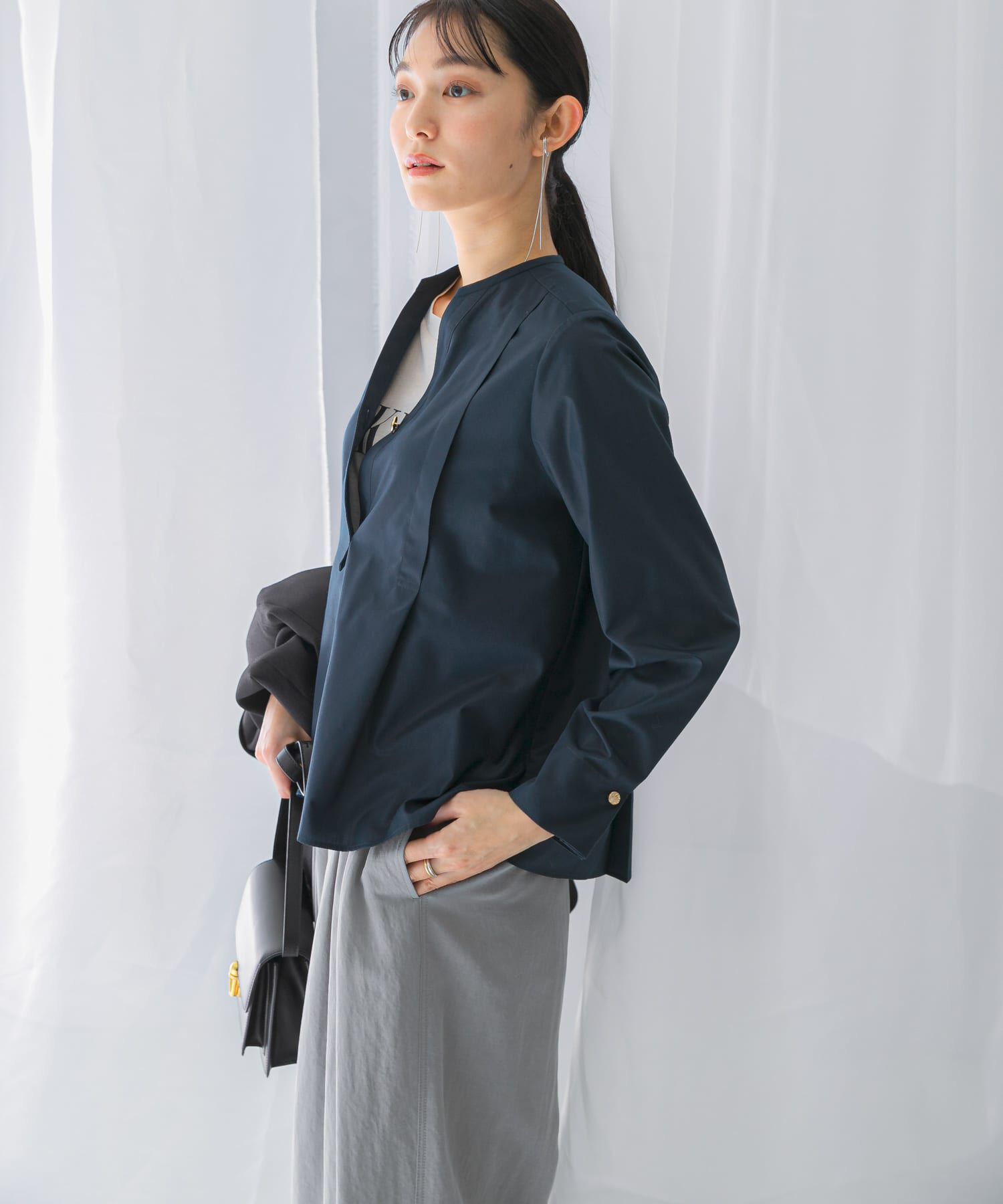 URBAN RESEARCH ROSSO「ウォッシャブルデザインシャツブラウス」|シャツ・ブラウス|