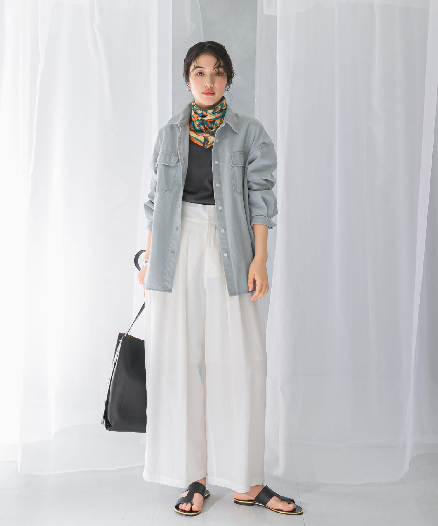 URBAN RESEARCH ROSSO「『WEB限定』デニムオーバーシャツ」|シャツ・ブラウス|