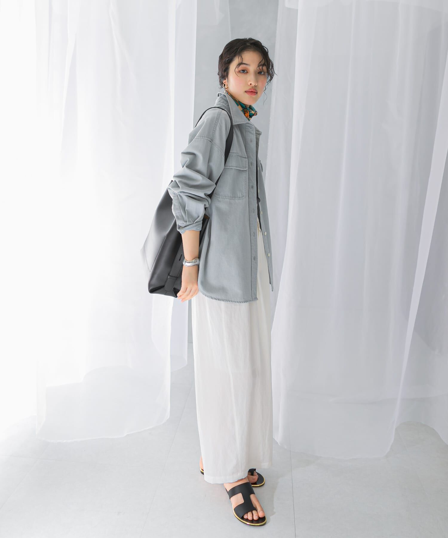 URBAN RESEARCH ROSSO「『WEB限定』デニムオーバーシャツ」|シャツ・ブラウス|