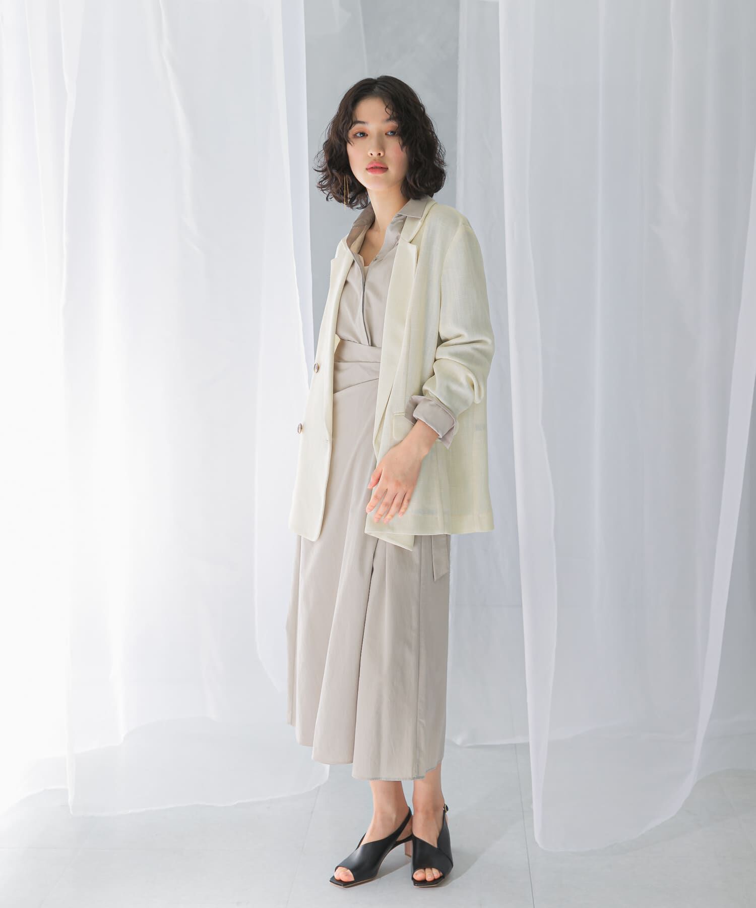 URBAN RESEARCH ROSSO「ラップデザインスキッパーワンピース」|ワンピース|