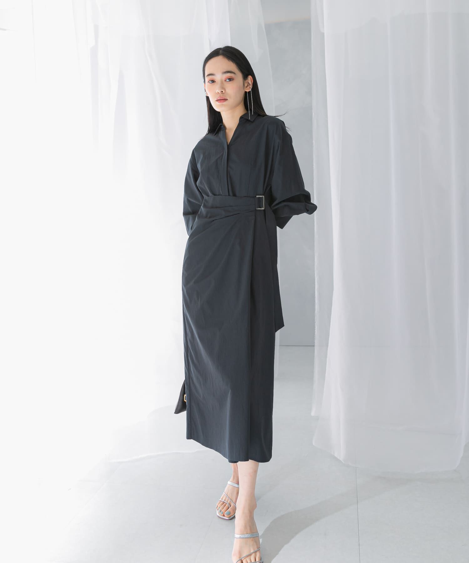 URBAN RESEARCH ROSSO「ラップデザインスキッパーワンピース」|ワンピース|