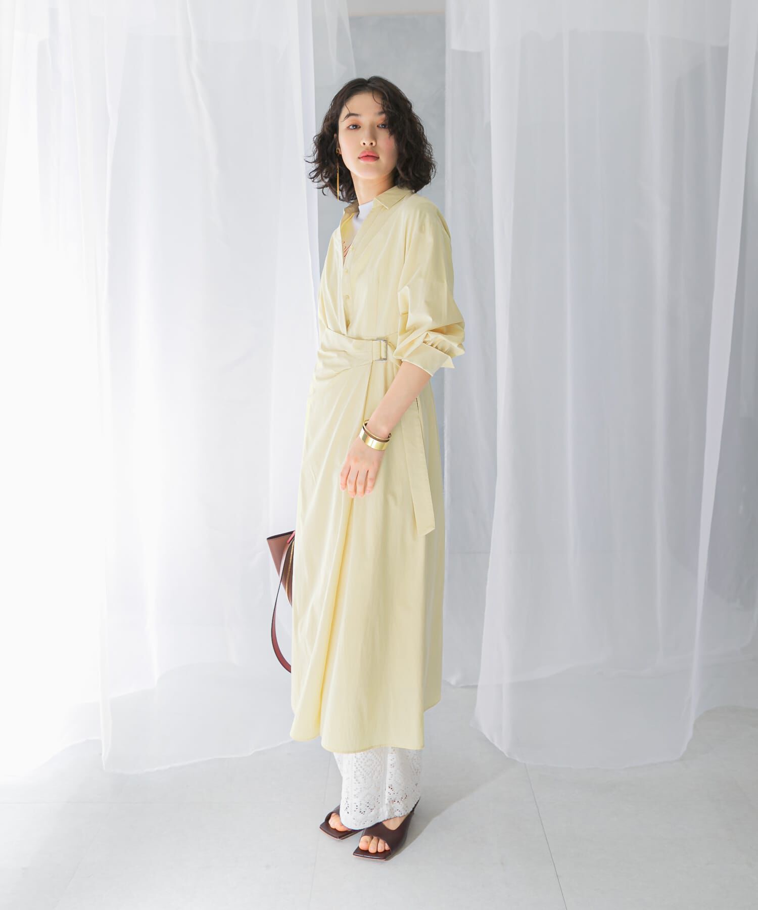 URBAN RESEARCH ROSSO「ラップデザインスキッパーワンピース」|ワンピース|