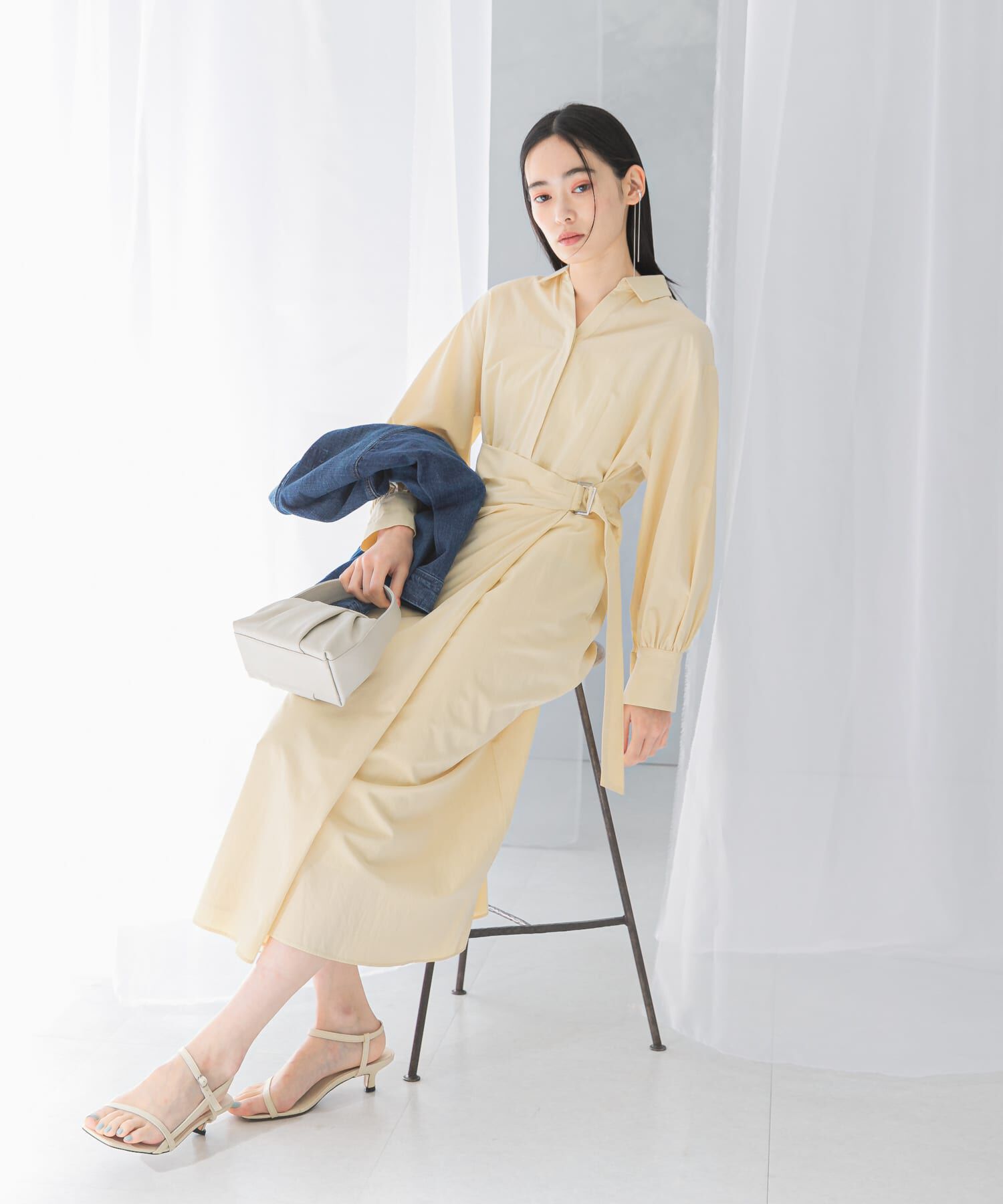 URBAN RESEARCH ROSSO「ラップデザインスキッパーワンピース」|ワンピース|