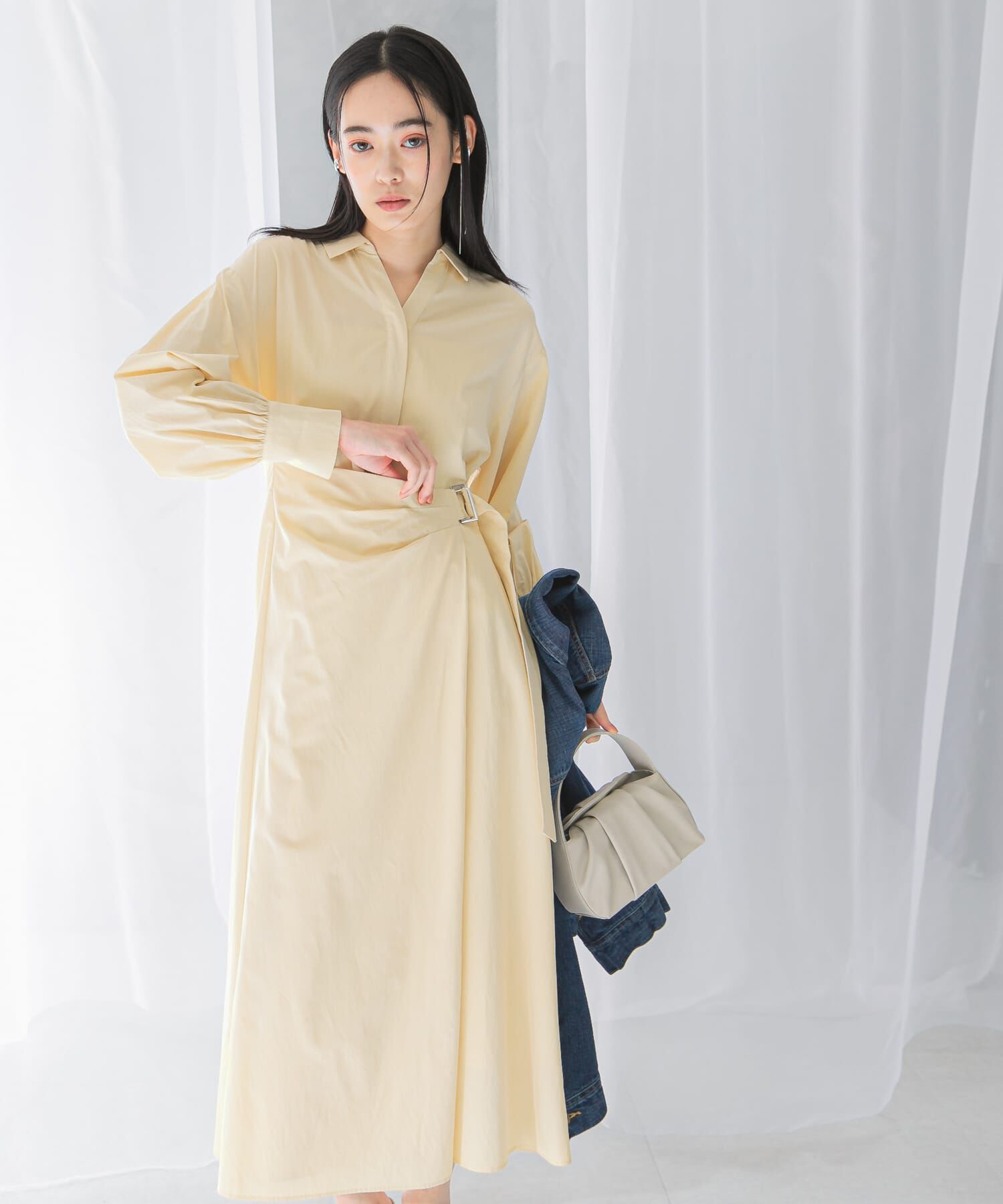 URBAN RESEARCH ROSSO「ラップデザインスキッパーワンピース」|ワンピース|