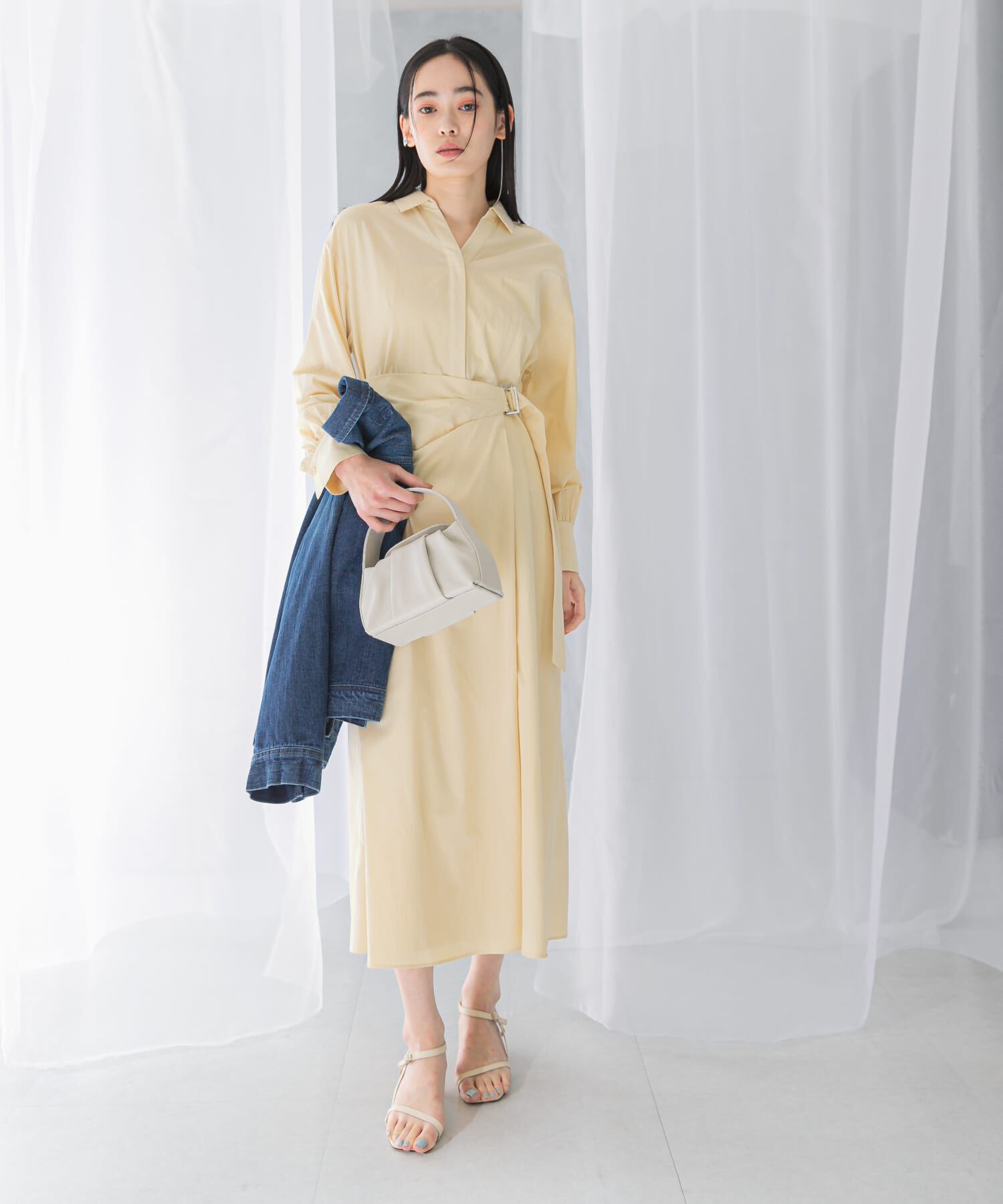 URBAN RESEARCH ROSSO「ラップデザインスキッパーワンピース」|ワンピース|