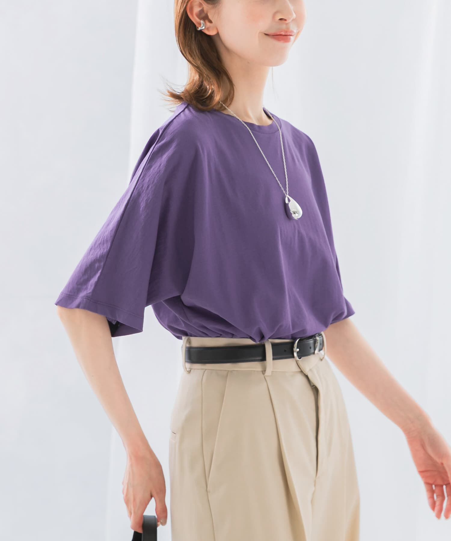 URBAN RESEARCH ROSSO「接触冷感ハーフスリーブドルマンTシャツ」|Tシャツ・カットソー|