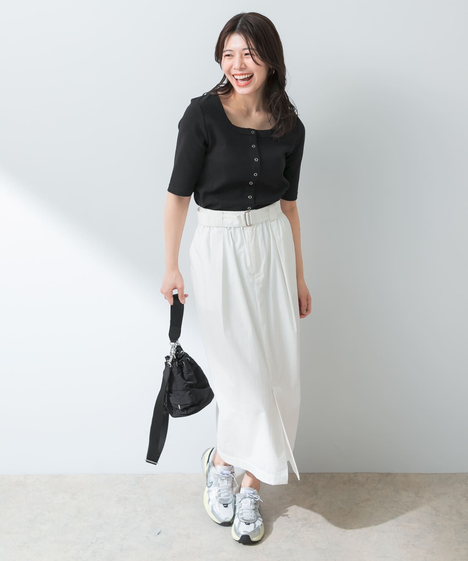 URBAN RESEARCH ROSSO「『UR TECH ひやｻﾗｸｰﾙ』F by ROSSO ｽｸｴｱﾈｯｸﾊｰﾌｽﾘｰﾌﾞﾌﾟﾙ」|Tシャツ・カットソー|