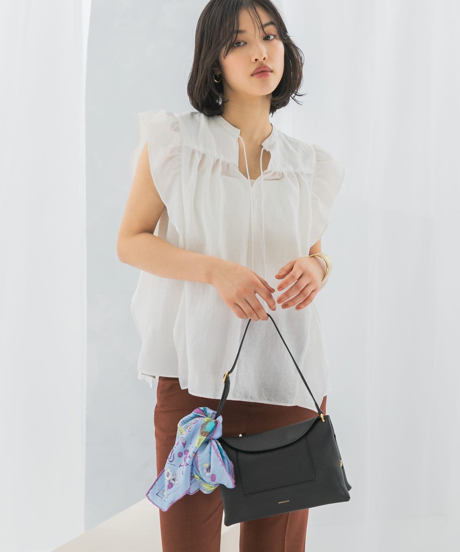 URBAN RESEARCH ROSSO「フリルブラウス」|シャツ・ブラウス|