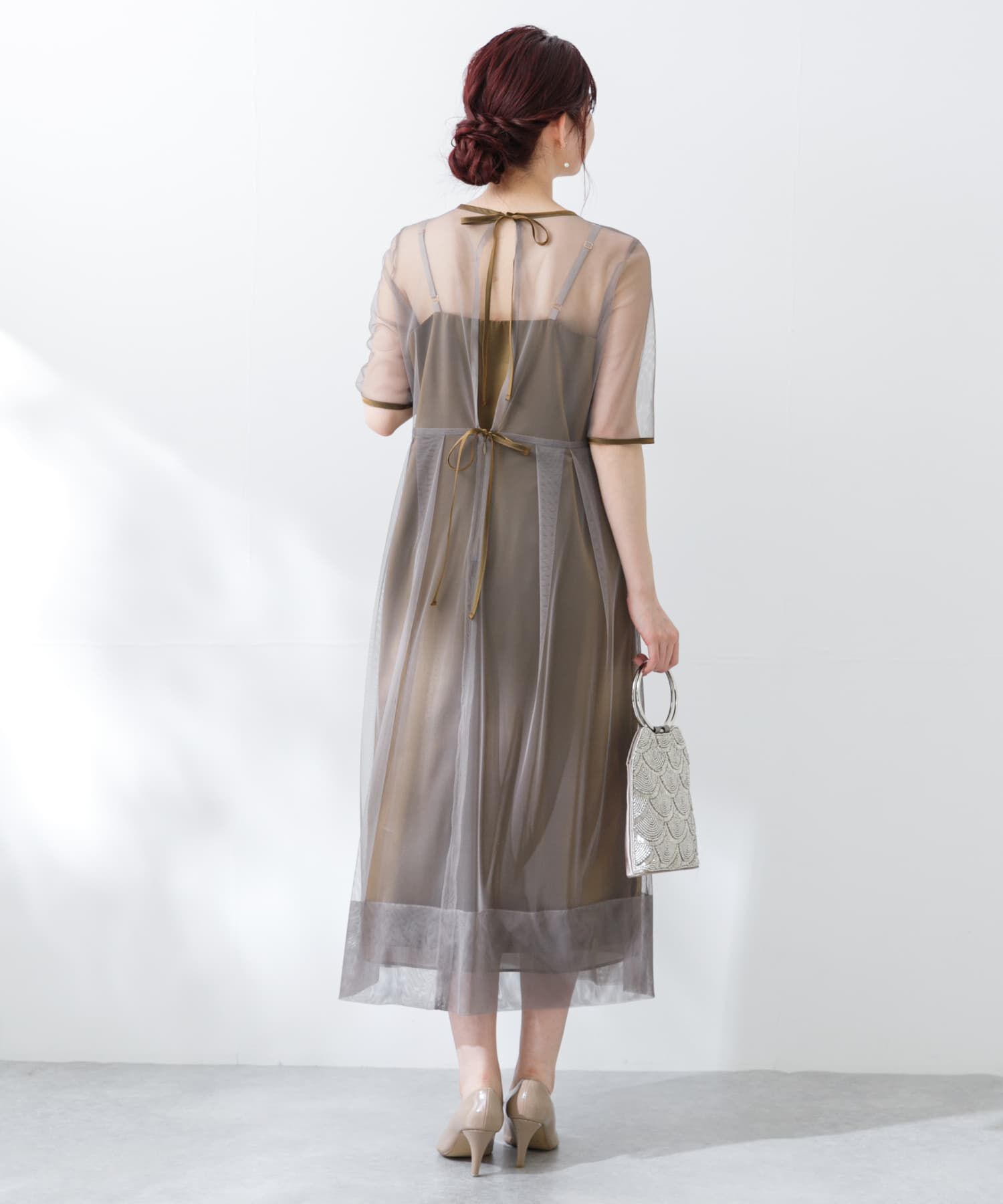 URBAN RESEARCH ROSSO「kaene　シャンブレーキャミドッキングドレス(lo)」|ワンピース|