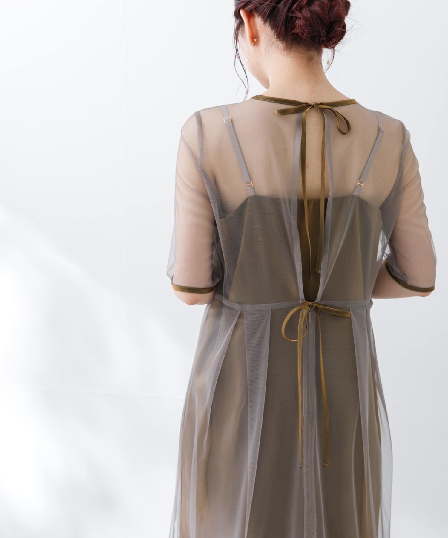 URBAN RESEARCH ROSSO「kaene　シャンブレーキャミドッキングドレス(lo)」|ワンピース|