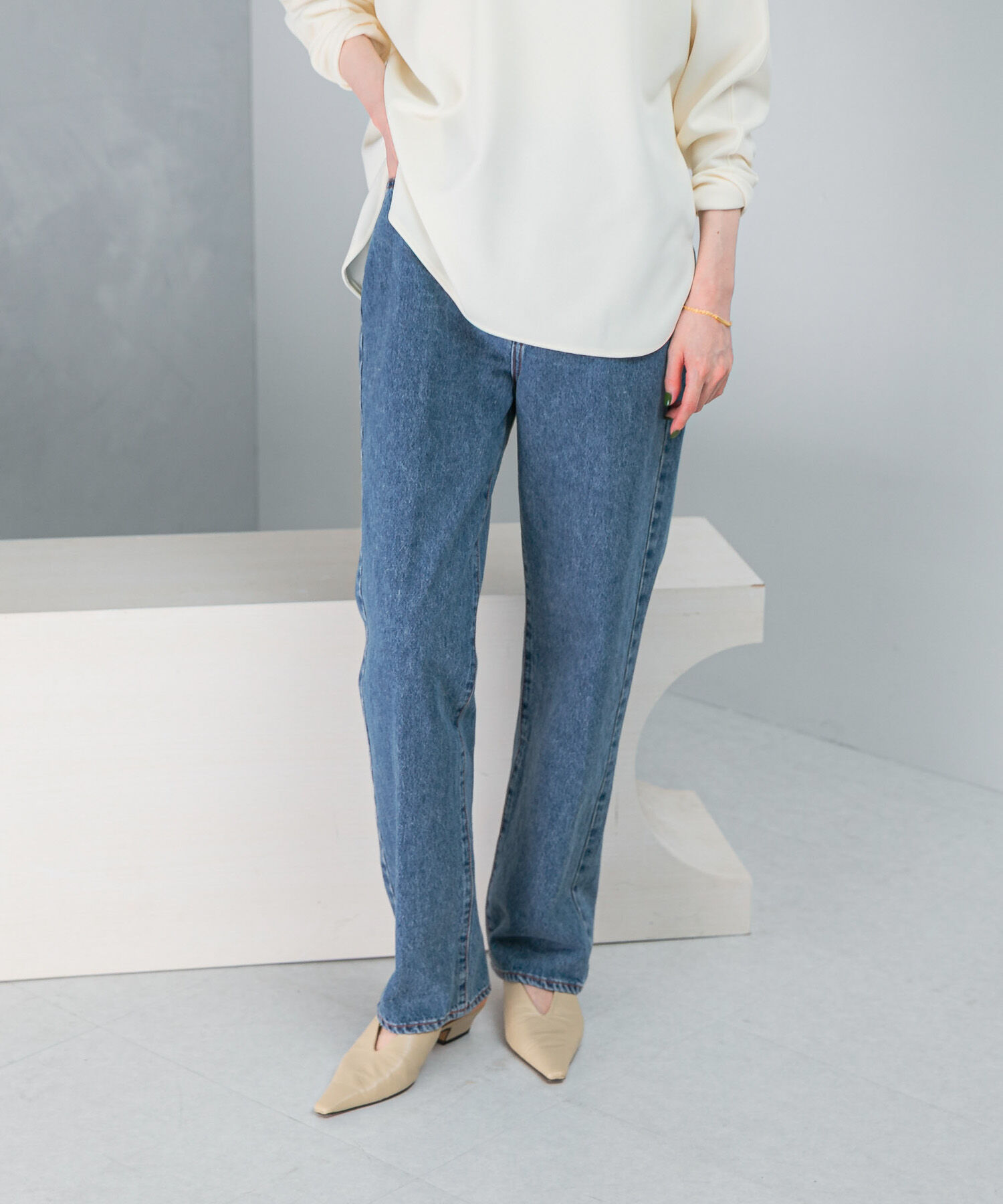 URBAN RESEARCH ROSSO「NEEDBY heritage　LEAH PANTS」|デニム|ブルー