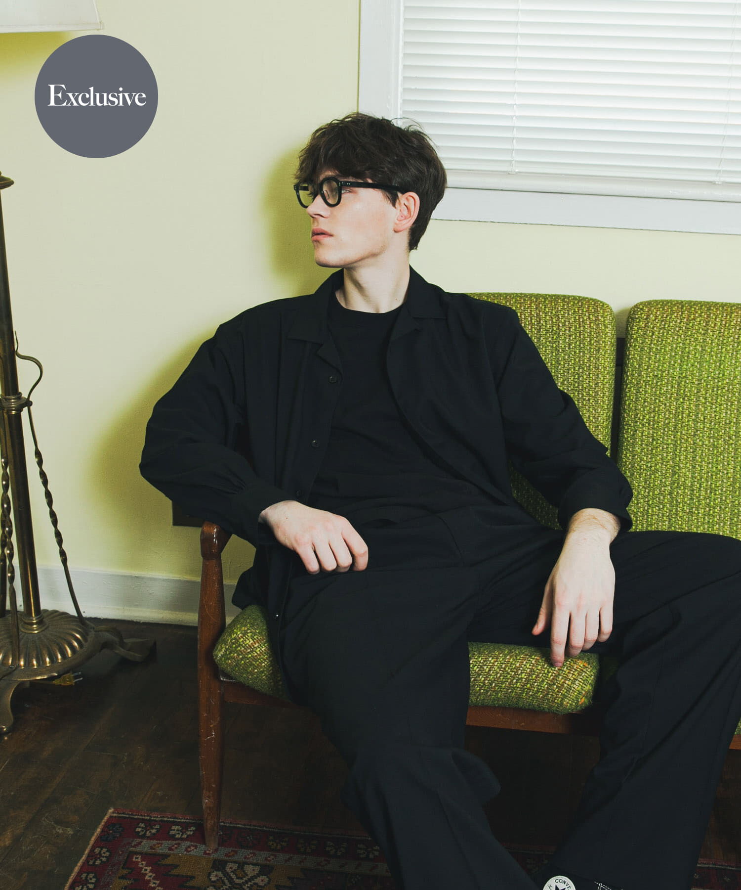 URBAN RESEARCH「『別注』BROOKS BROTHERS&times;UR　OPEN COLLAR L/S SHIRTS」|シャツ・ブラウス|ブラック