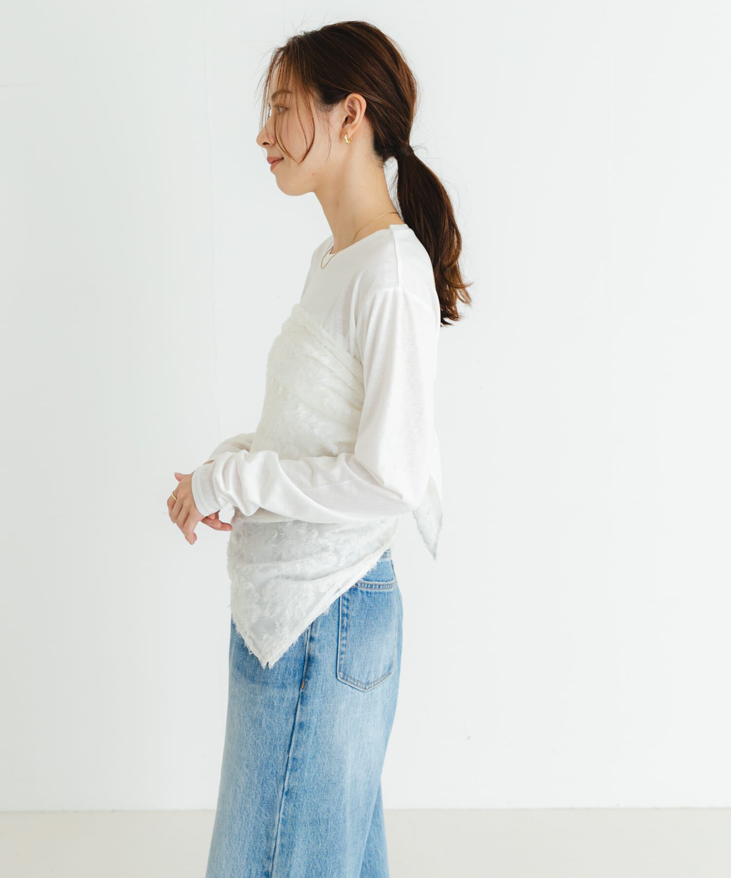 URBAN RESEARCH「クルーネックシアースラブカットソー」|Tシャツ・カットソー|