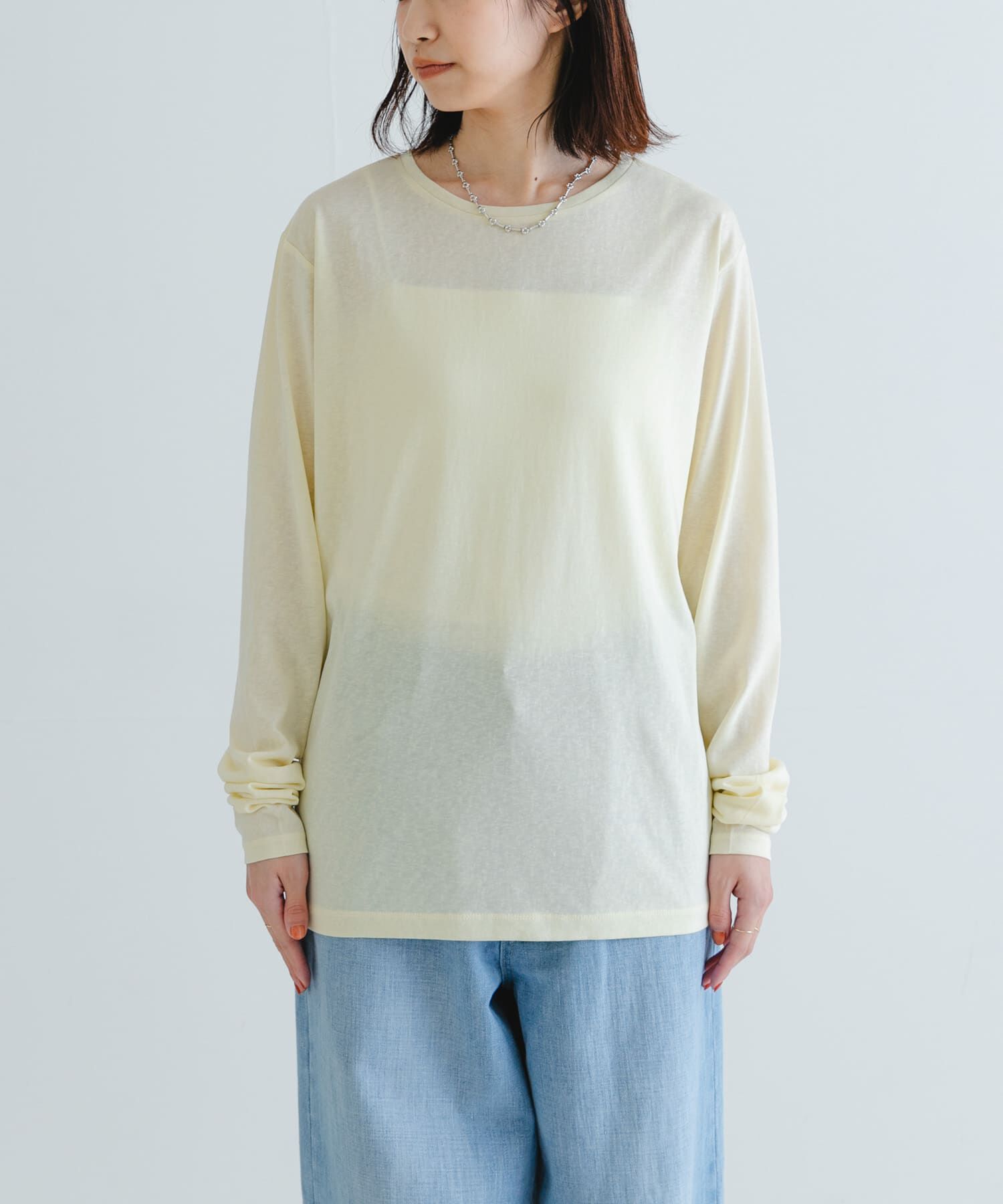 URBAN RESEARCH「クルーネックシアースラブカットソー」|Tシャツ・カットソー|