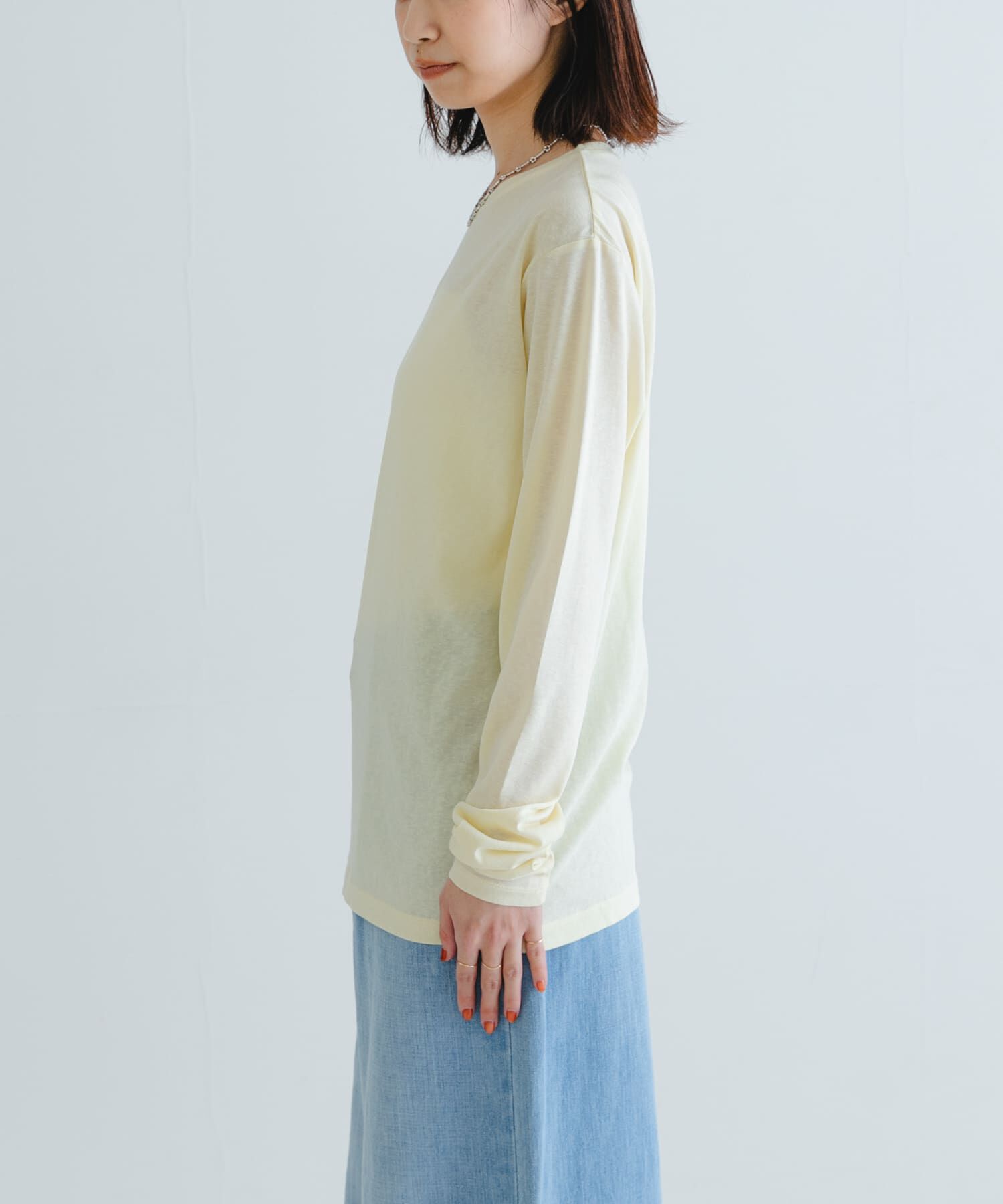 URBAN RESEARCH「クルーネックシアースラブカットソー」|Tシャツ・カットソー|