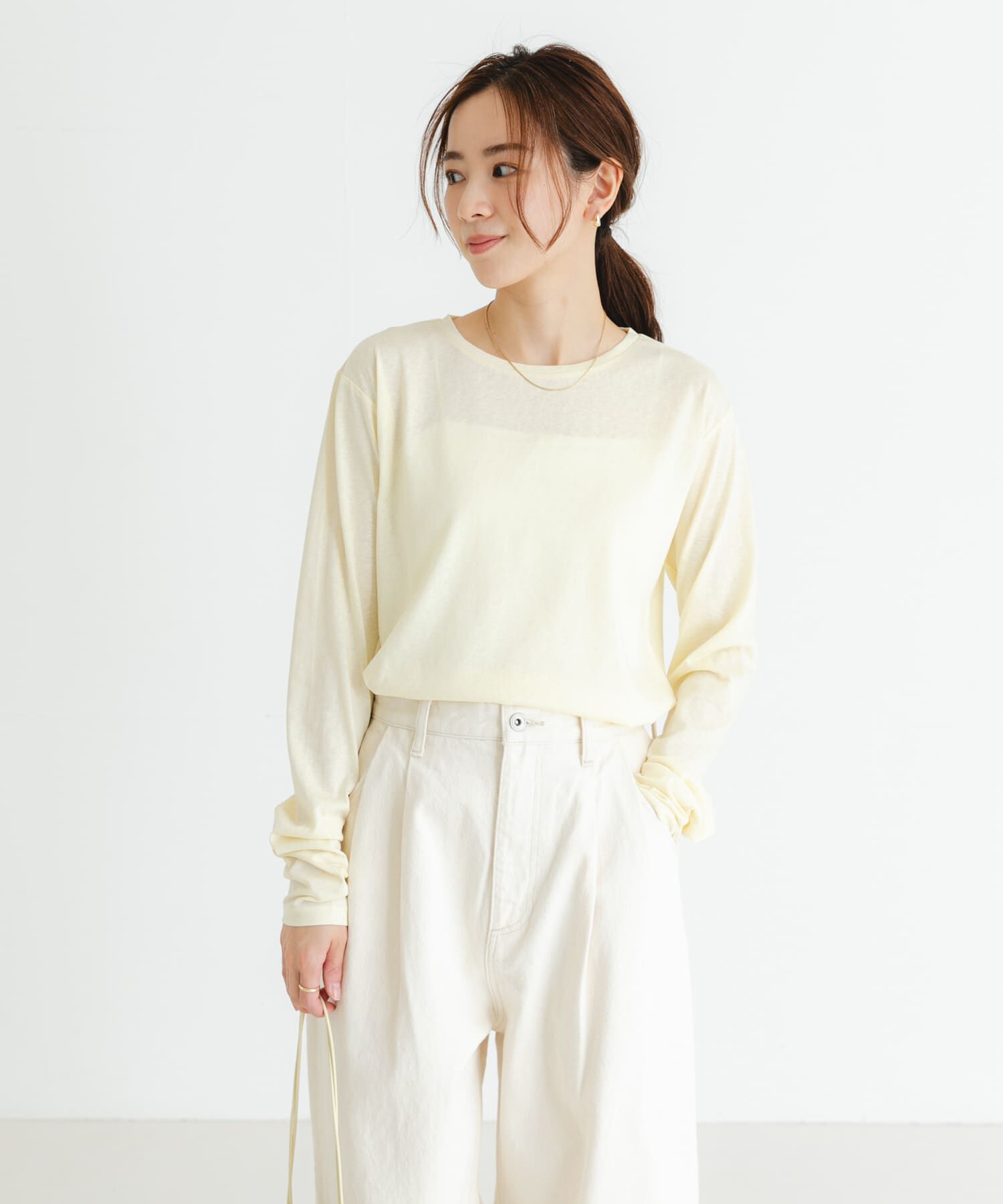 URBAN RESEARCH「クルーネックシアースラブカットソー」|Tシャツ・カットソー|