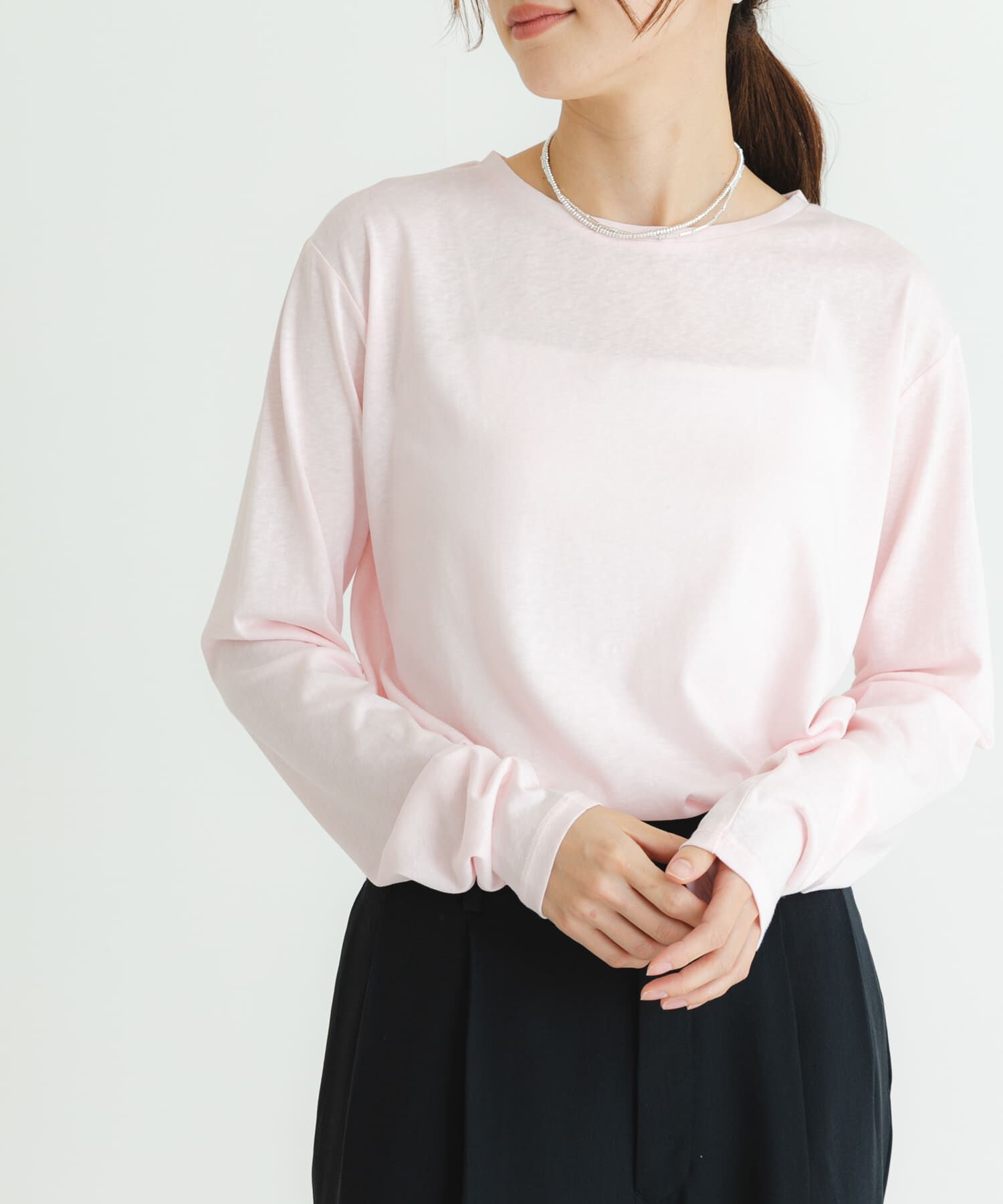 URBAN RESEARCH「クルーネックシアースラブカットソー」|Tシャツ・カットソー|