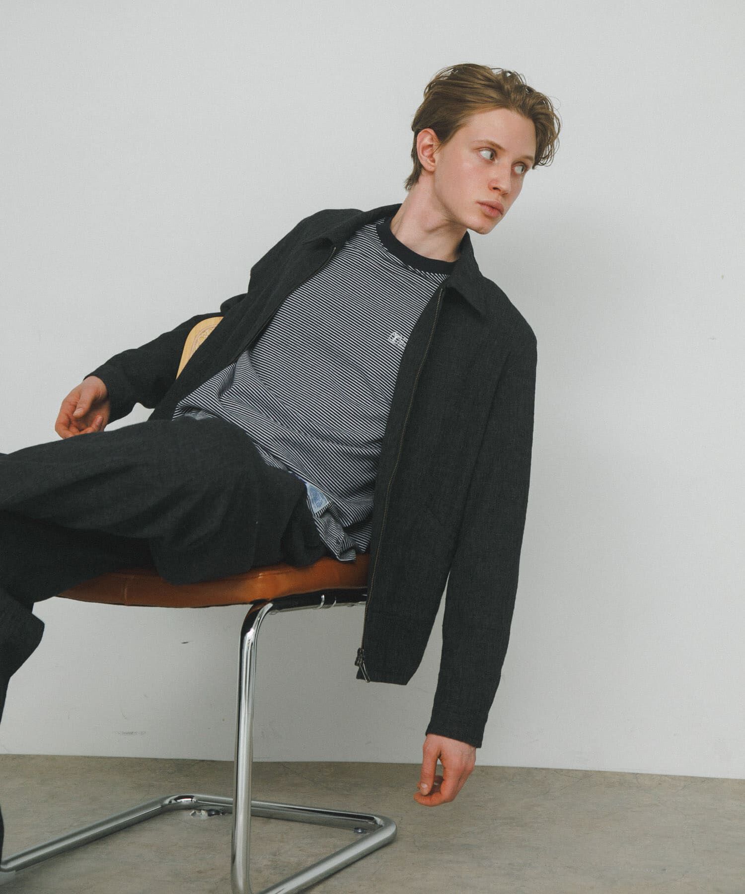 URBAN RESEARCH「LINEN PIN HEAD SPORTS JACKET」|ブルゾン・スタジャン|