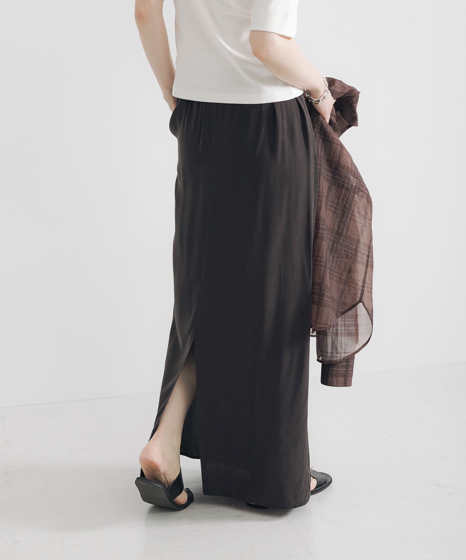 URBAN RESEARCH「キュプラレーヨンギャザーIラインスカート」|スカート|