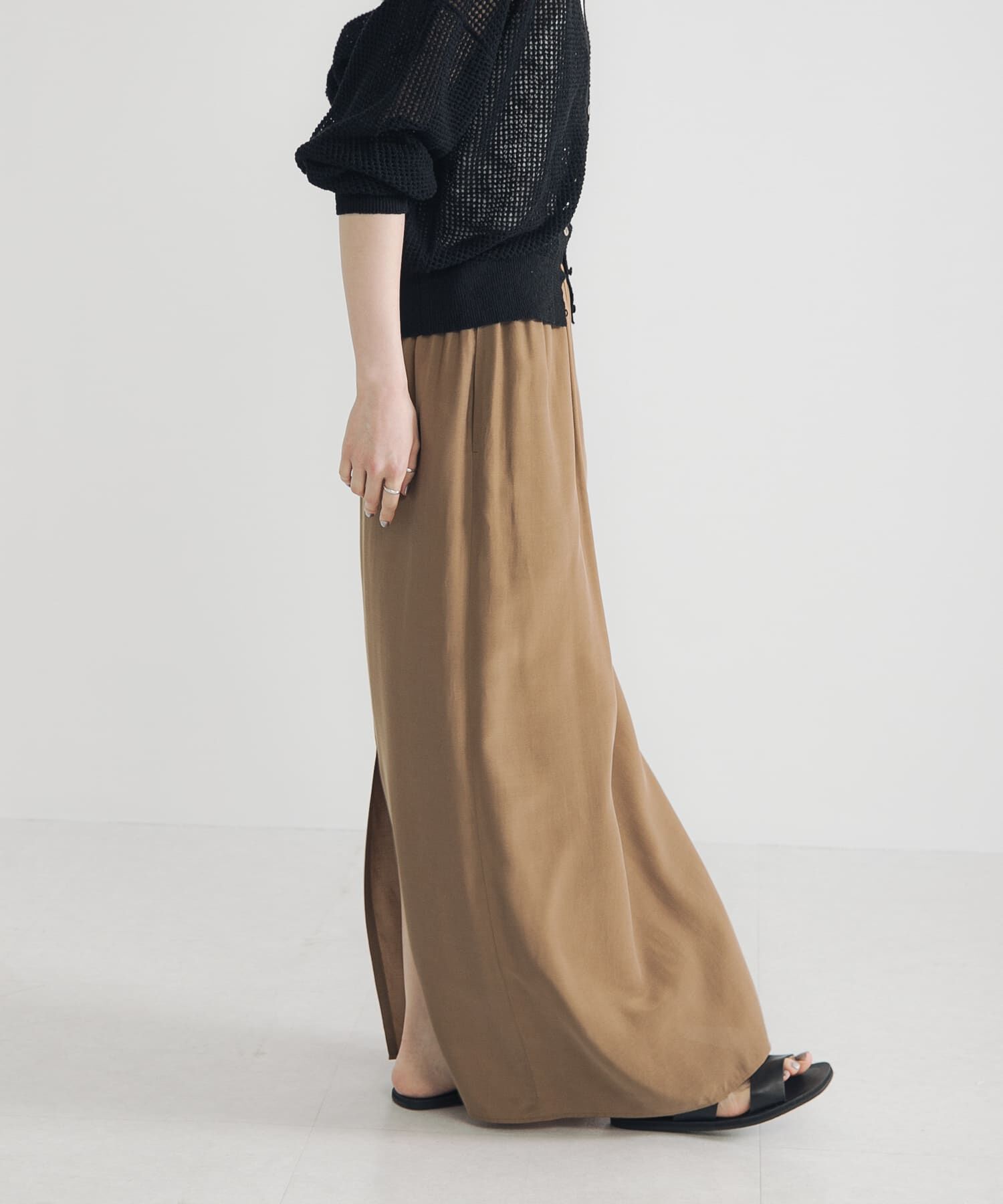 URBAN RESEARCH「キュプラレーヨンギャザーIラインスカート」|スカート|