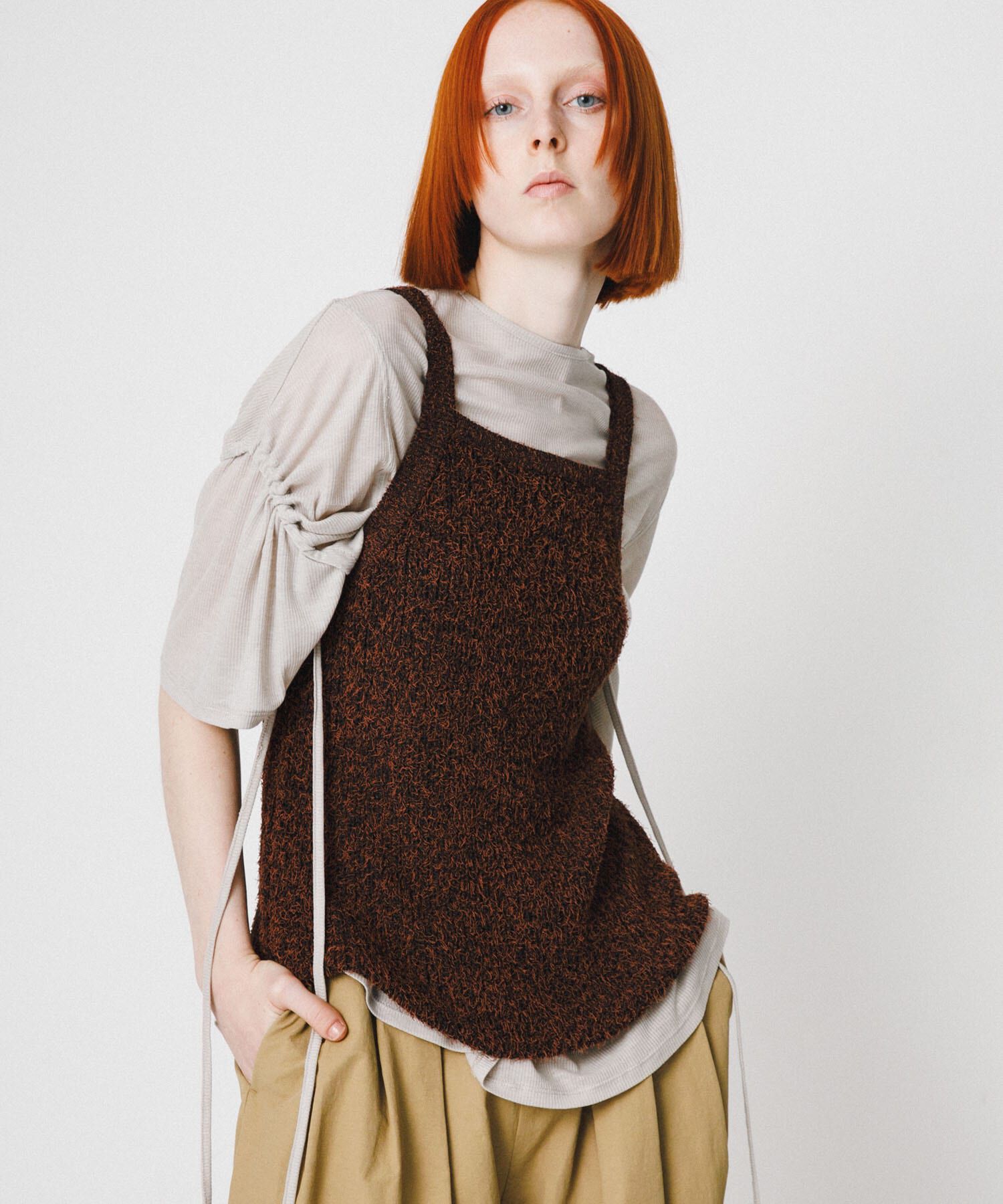 LAATO「mosa knit camisole」|キャミソール|