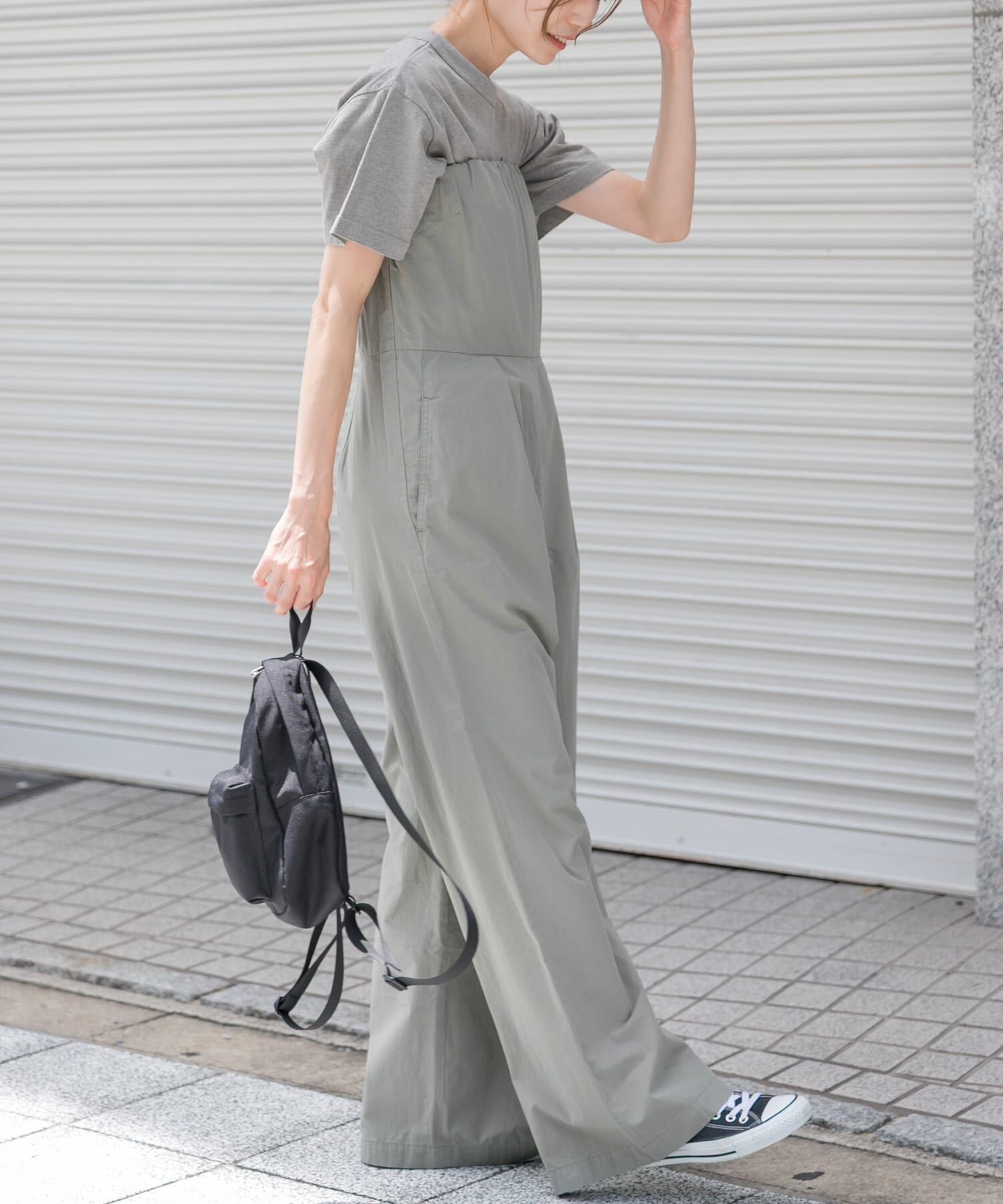 URBAN RESEARCH DOORS「FORK&SPOON　ベアトップオールインワン」|スカート|カーキ