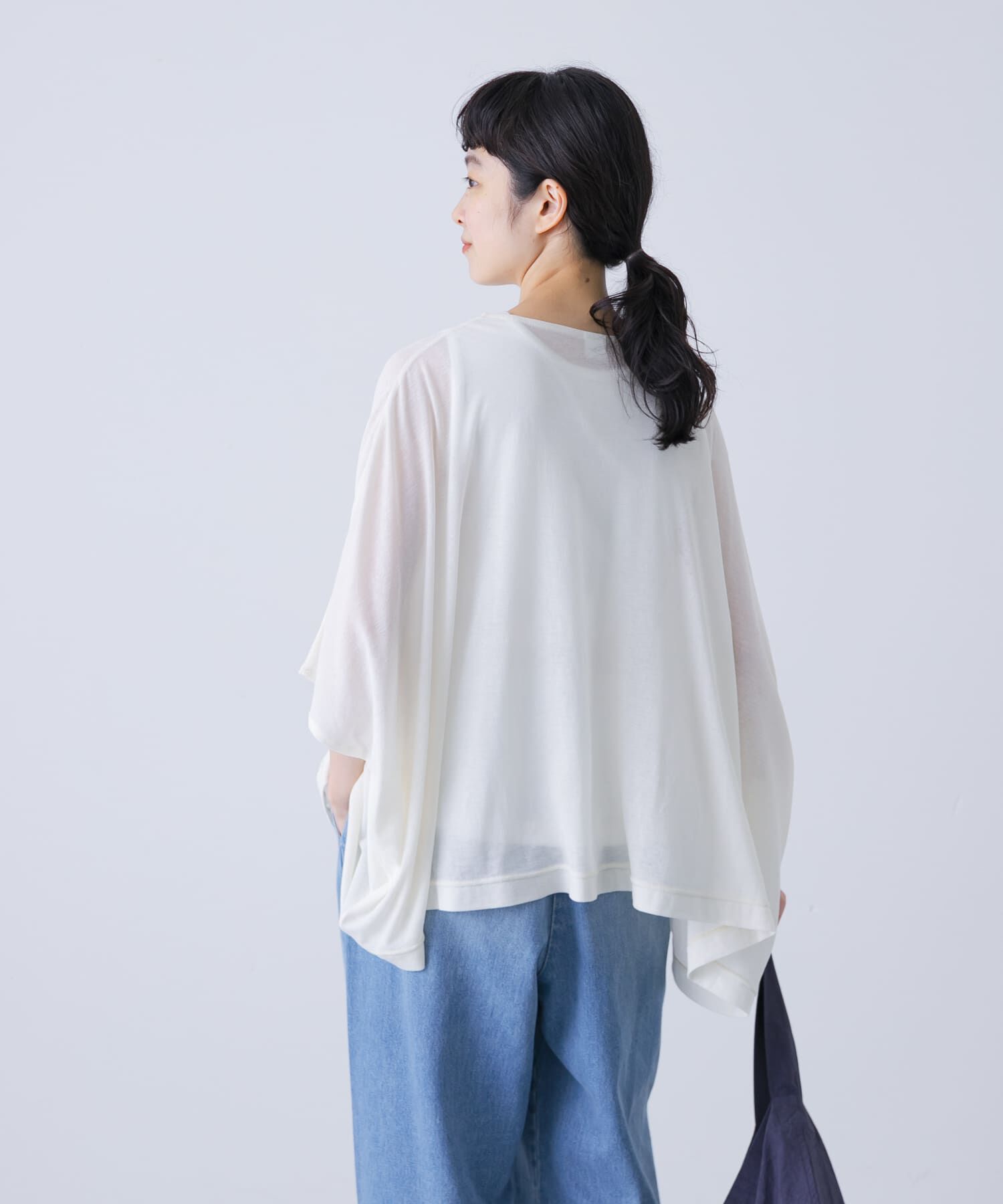 かぐれ「コットンシアーワイドカットソー」|Tシャツ・カットソー|