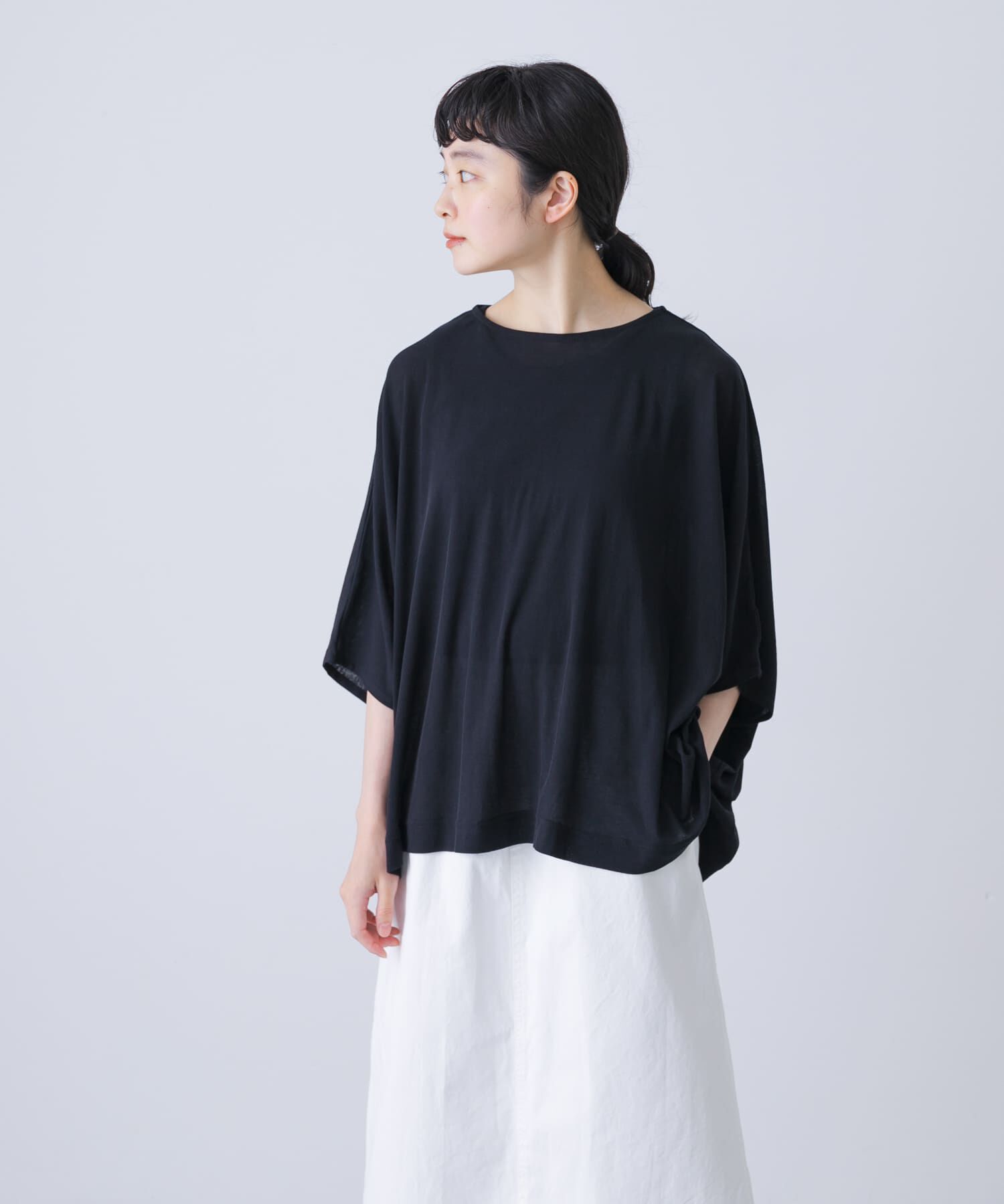 かぐれ「コットンシアーワイドカットソー」|Tシャツ・カットソー|