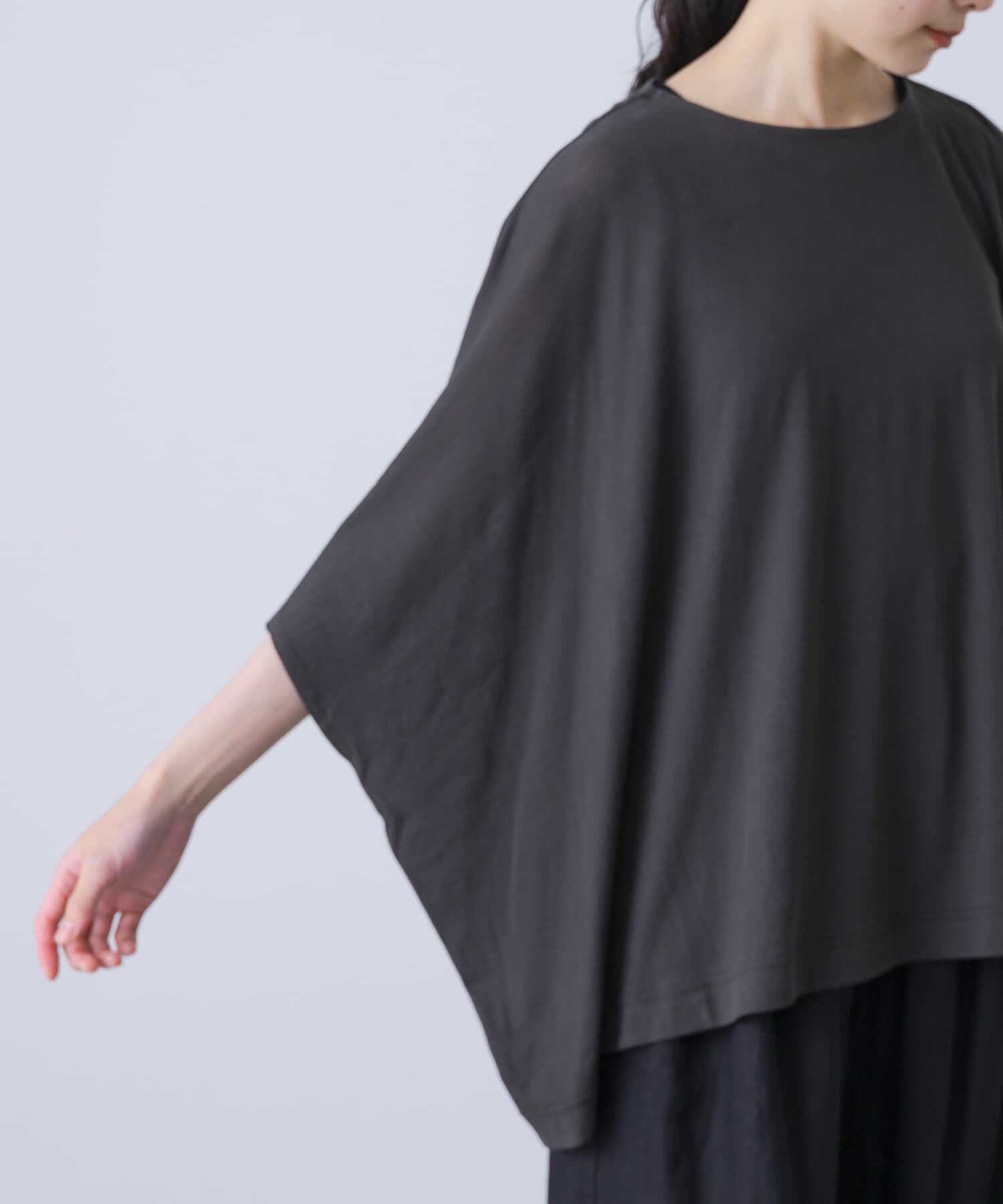 かぐれ「コットンシアーワイドカットソー」|Tシャツ・カットソー|