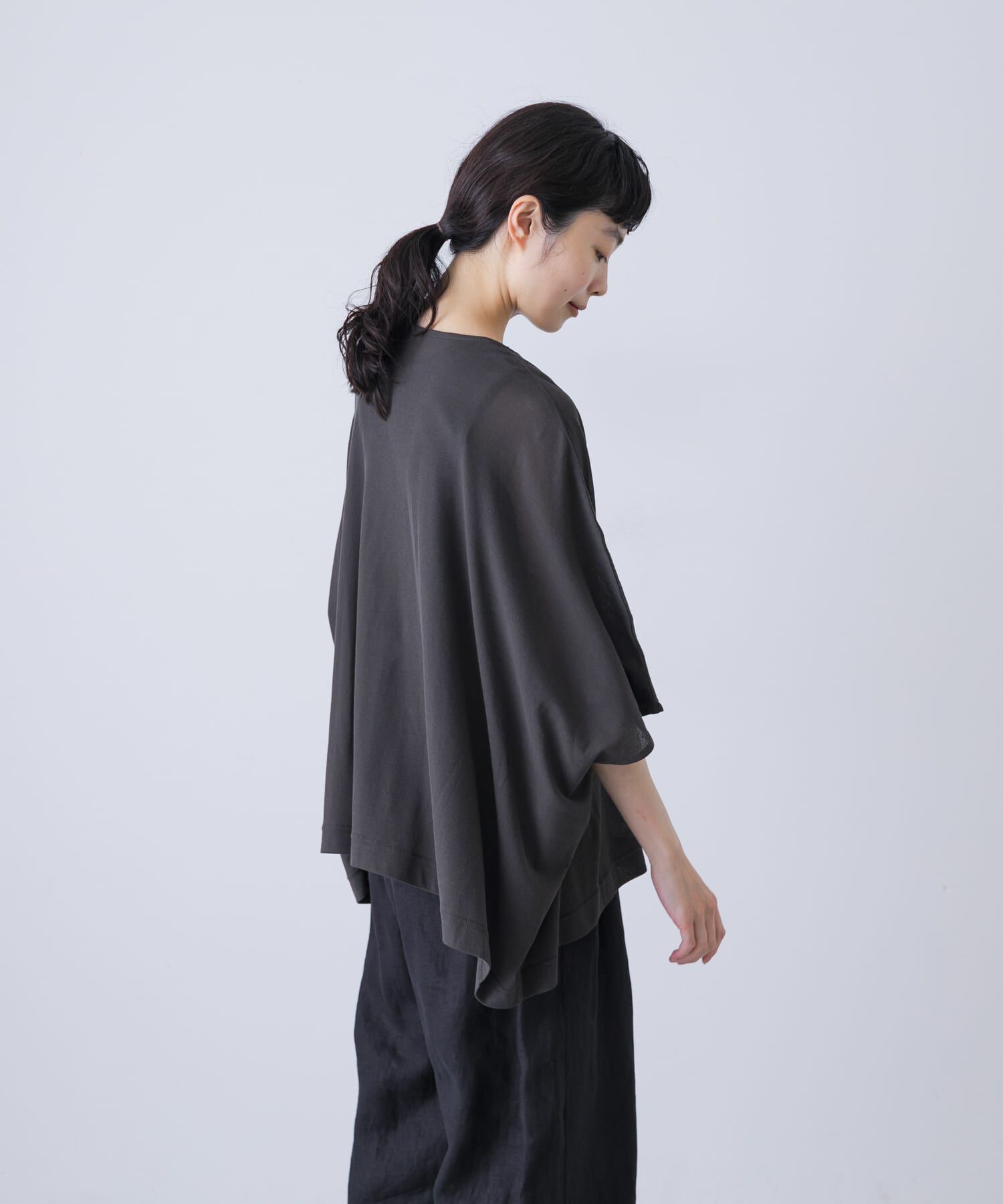 かぐれ「コットンシアーワイドカットソー」|Tシャツ・カットソー|