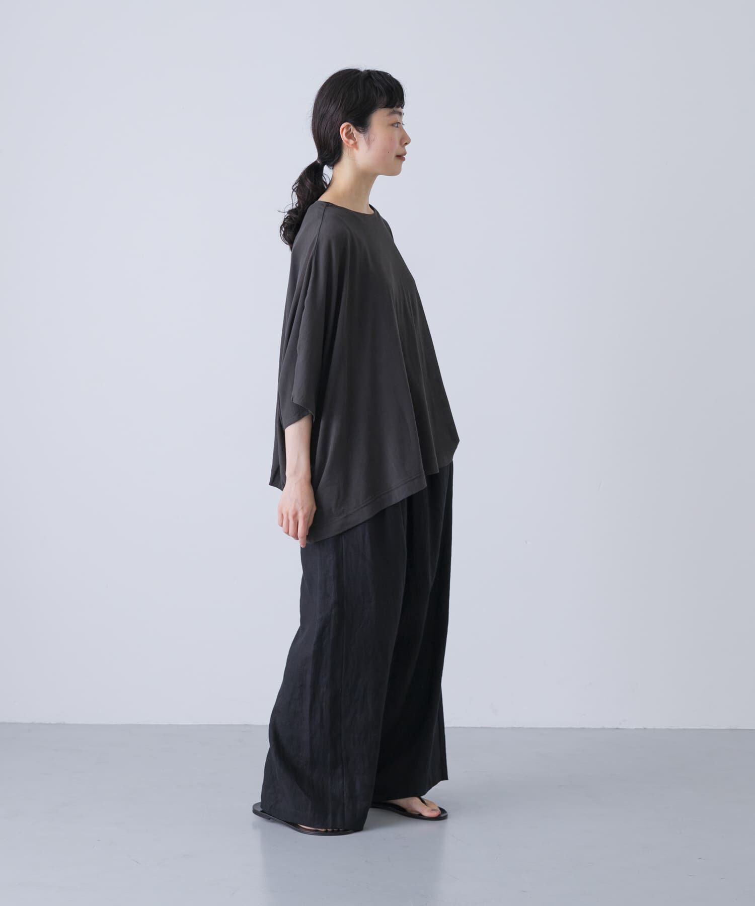 かぐれ「コットンシアーワイドカットソー」|Tシャツ・カットソー|