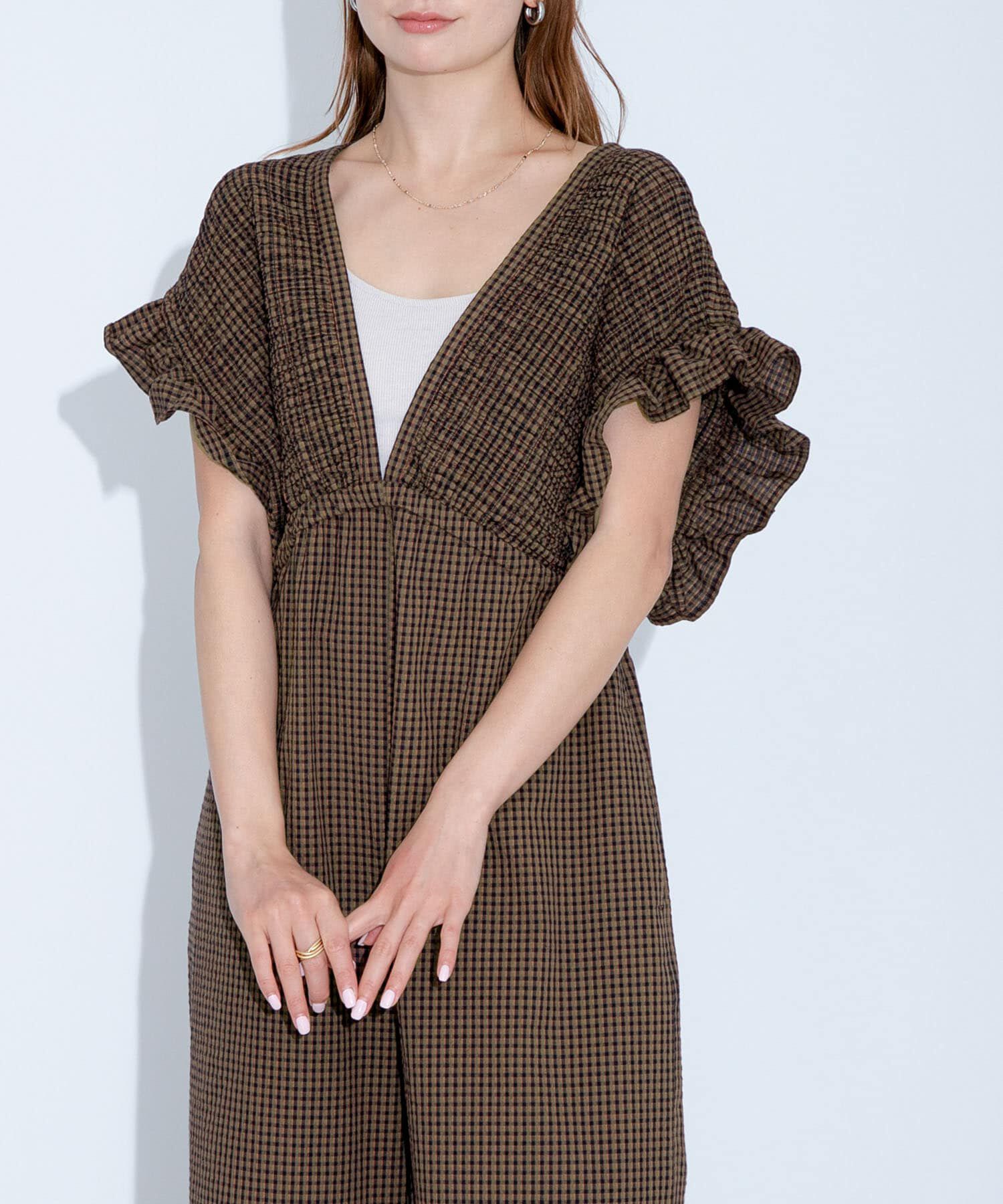 Sonny Label 「シャーリングサマーオールインワン」|スカート|チェック