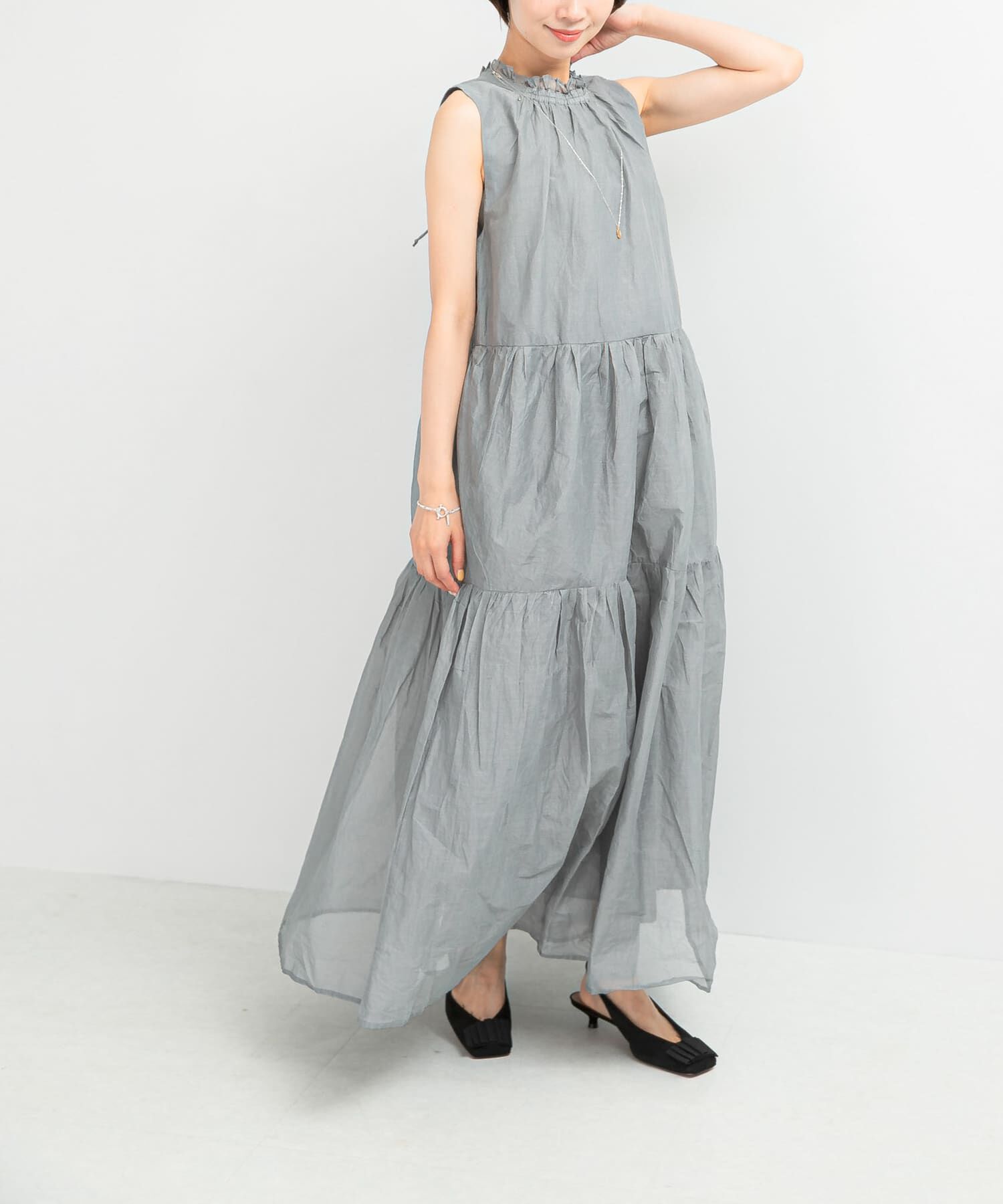 URBAN RESEARCH ROSSO「MARILYN MOON　sheer cotton gather dress」|ワンピース|