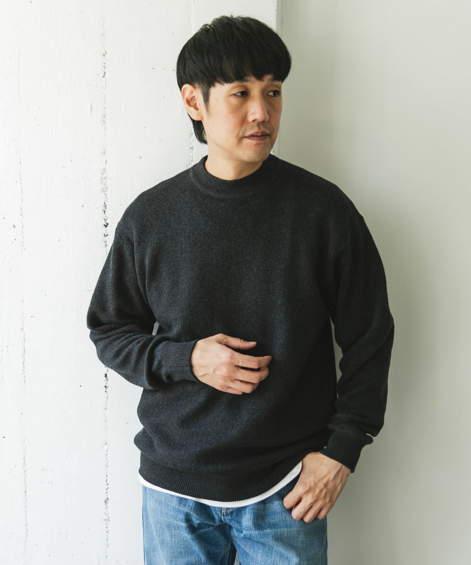 URBAN RESEARCH DOORS「『一部WEB限定カラー』コットンウール クルーネックニット」|ニット・セーター|