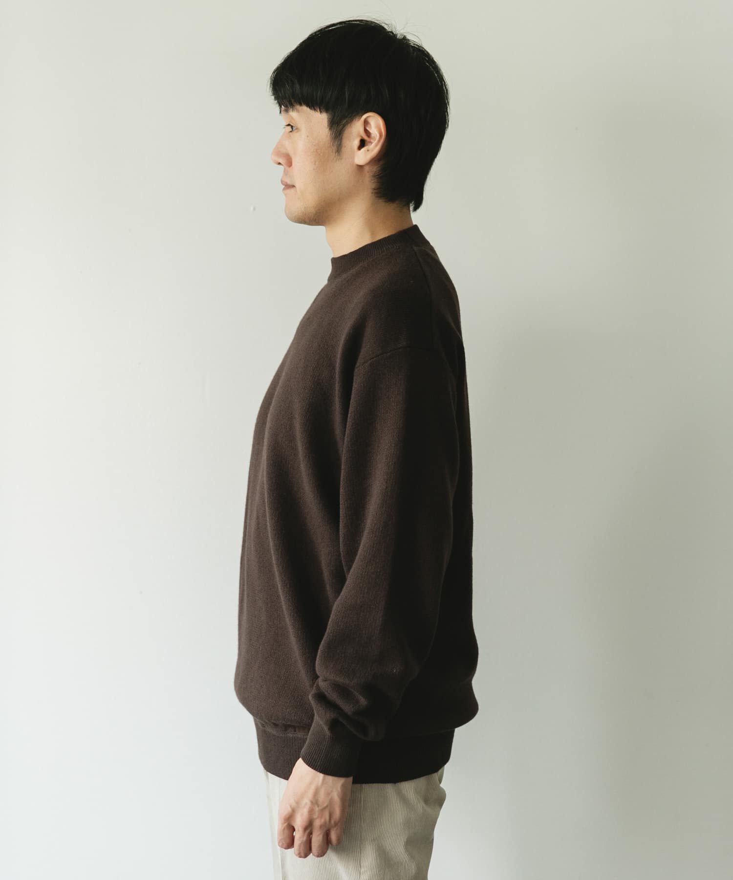 URBAN RESEARCH DOORS「『一部WEB限定カラー』コットンウール クルーネックニット」|ニット・セーター|