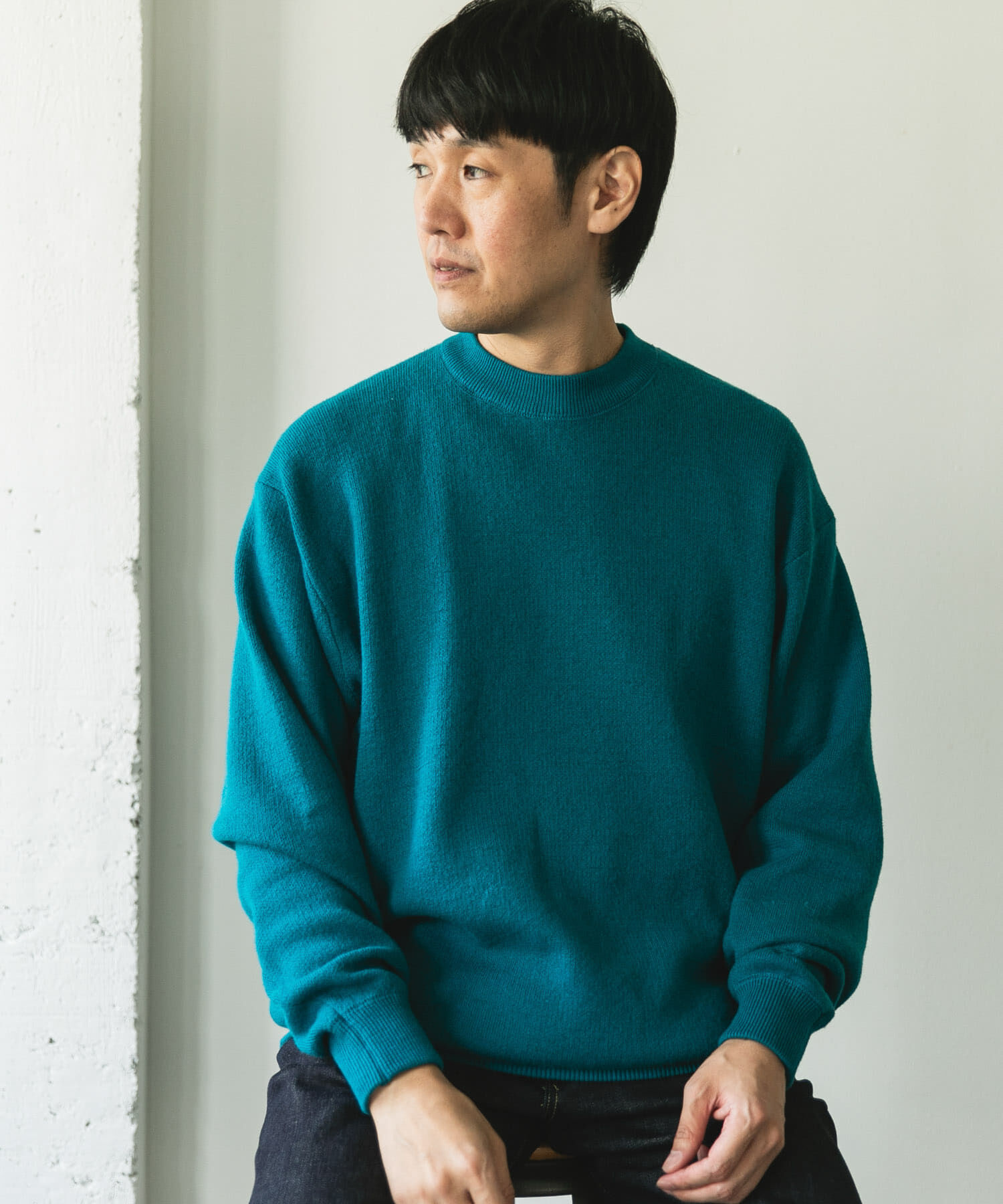 URBAN RESEARCH DOORS「『一部WEB限定カラー』コットンウール クルーネックニット」|ニット・セーター|