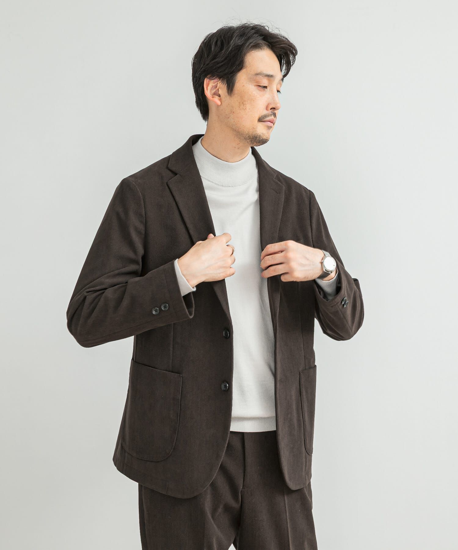 URBAN RESEARCH DOORS「LIFE STYLE TAILOR　マシンウォッシャブルハイゲージモックニット」|シャツ・ブラウス|