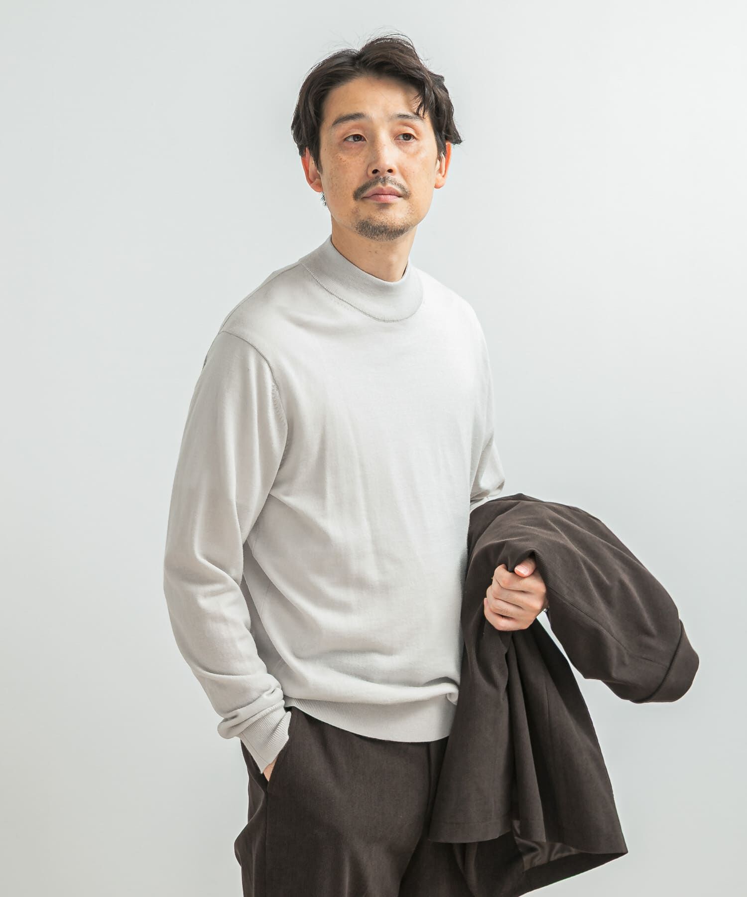 URBAN RESEARCH DOORS「LIFE STYLE TAILOR　マシンウォッシャブルハイゲージモックニット」|シャツ・ブラウス|