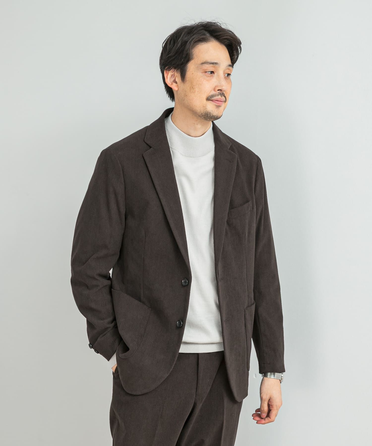 URBAN RESEARCH DOORS「LIFE STYLE TAILOR　マシンウォッシャブルハイゲージモックニット」|シャツ・ブラウス|