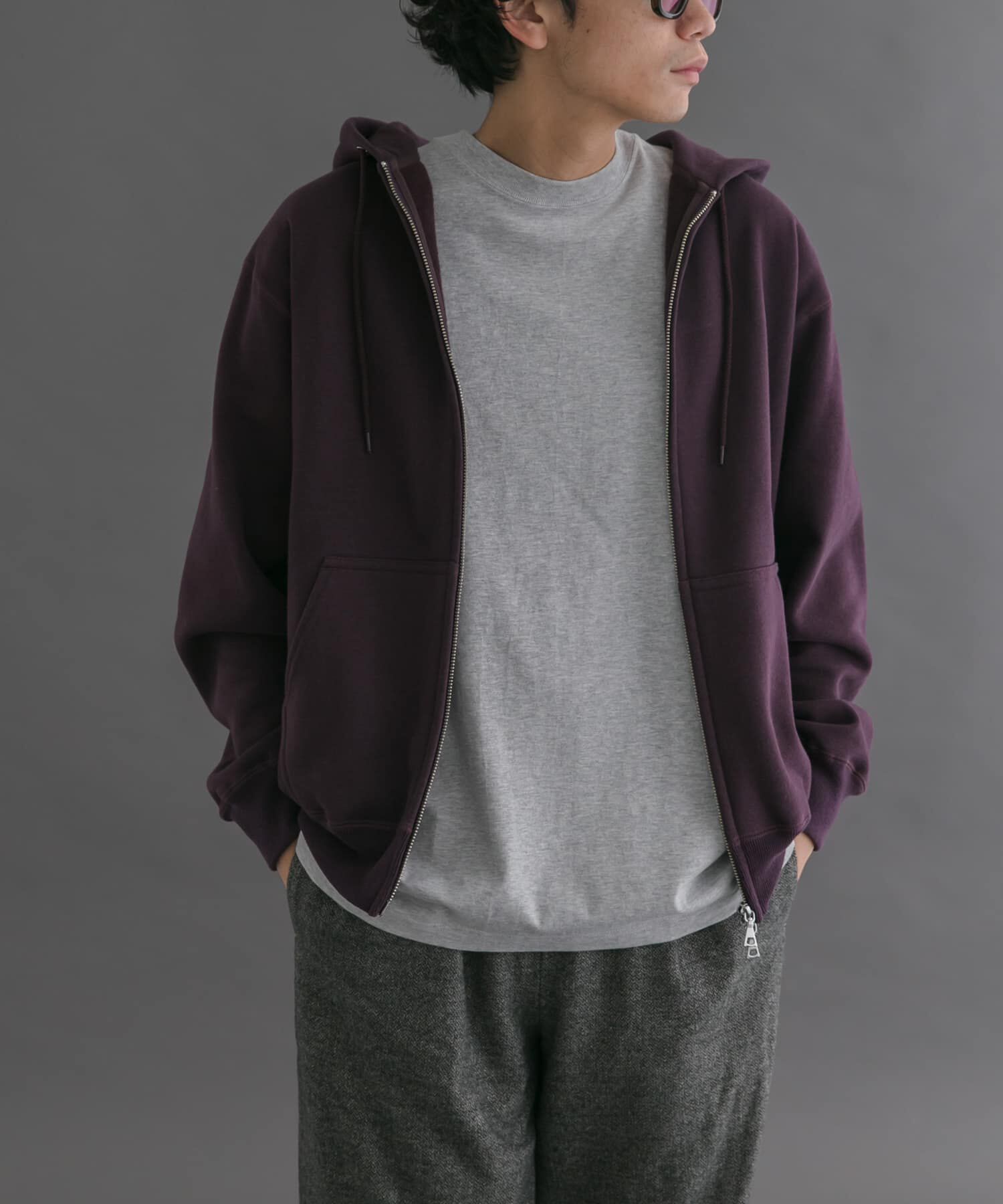 URBAN RESEARCH DOORS「FORK&SPOON　リサイクルコットン裏毛ジップフーディー」|パーカー|